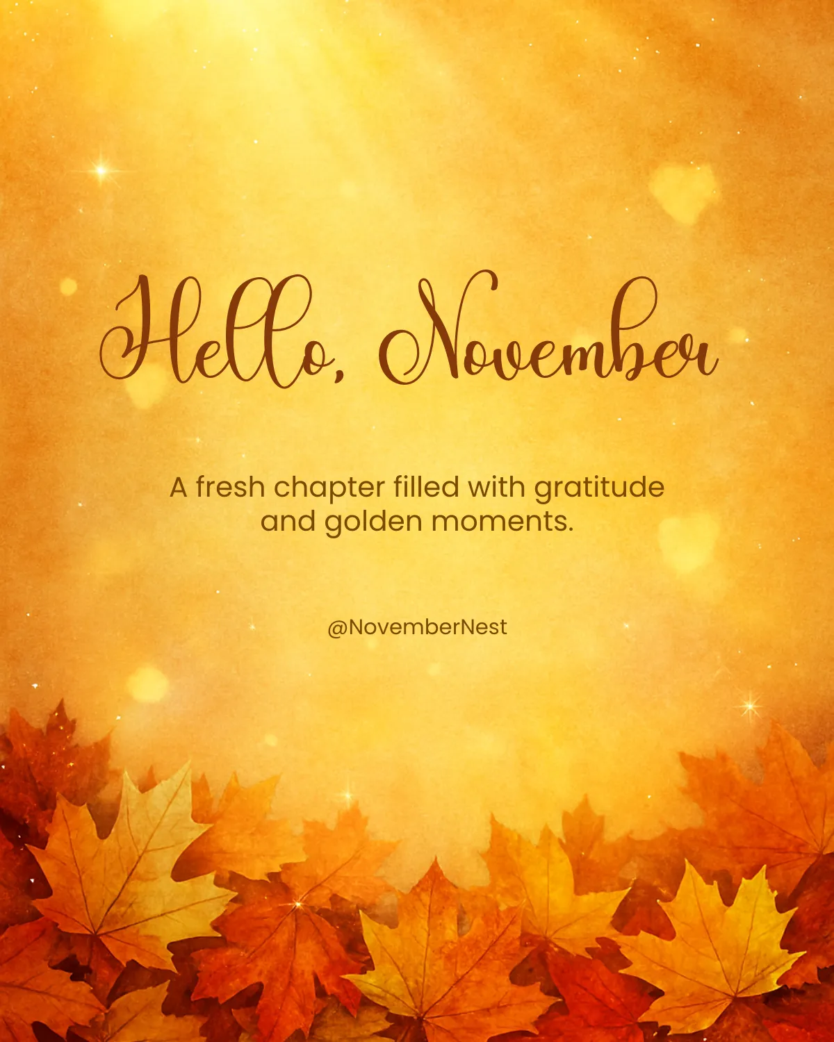 Free November Instagram Greeting Template to Edit Online