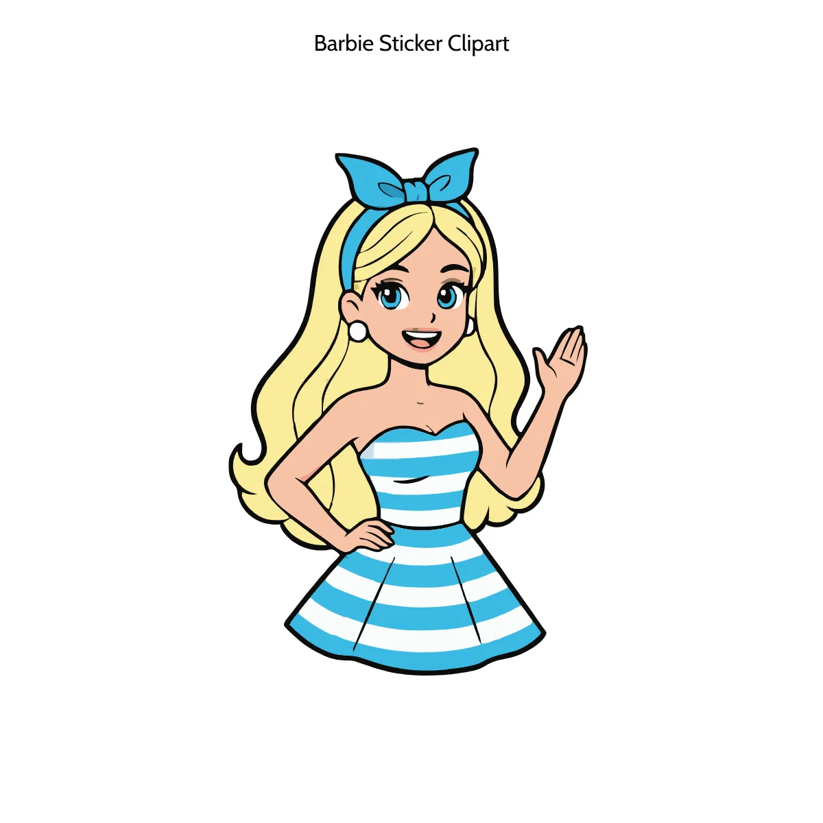 Free Barbie Sticker Vector Clipart (PNG, SVG) to Edit Online