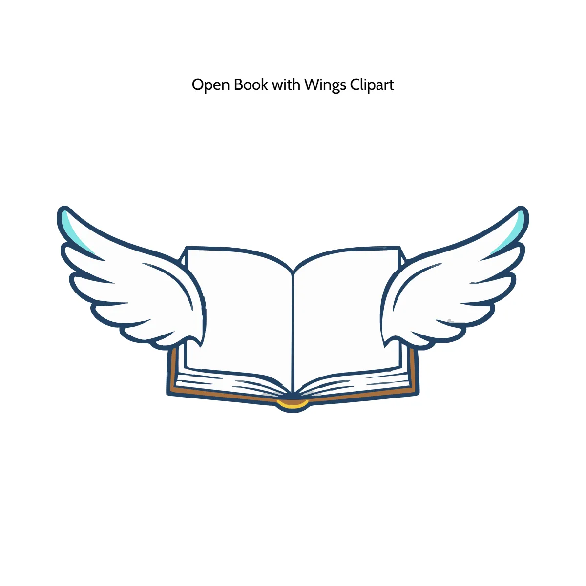Open Book with Wings Clipart