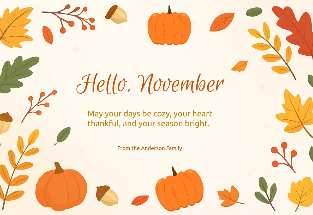 Free Hello November Autumn Template to Edit Online Free Hello November Autumn Template to Edit Online