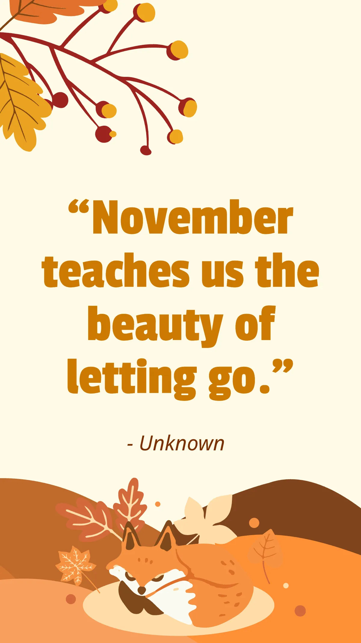 November Quote Template to Download