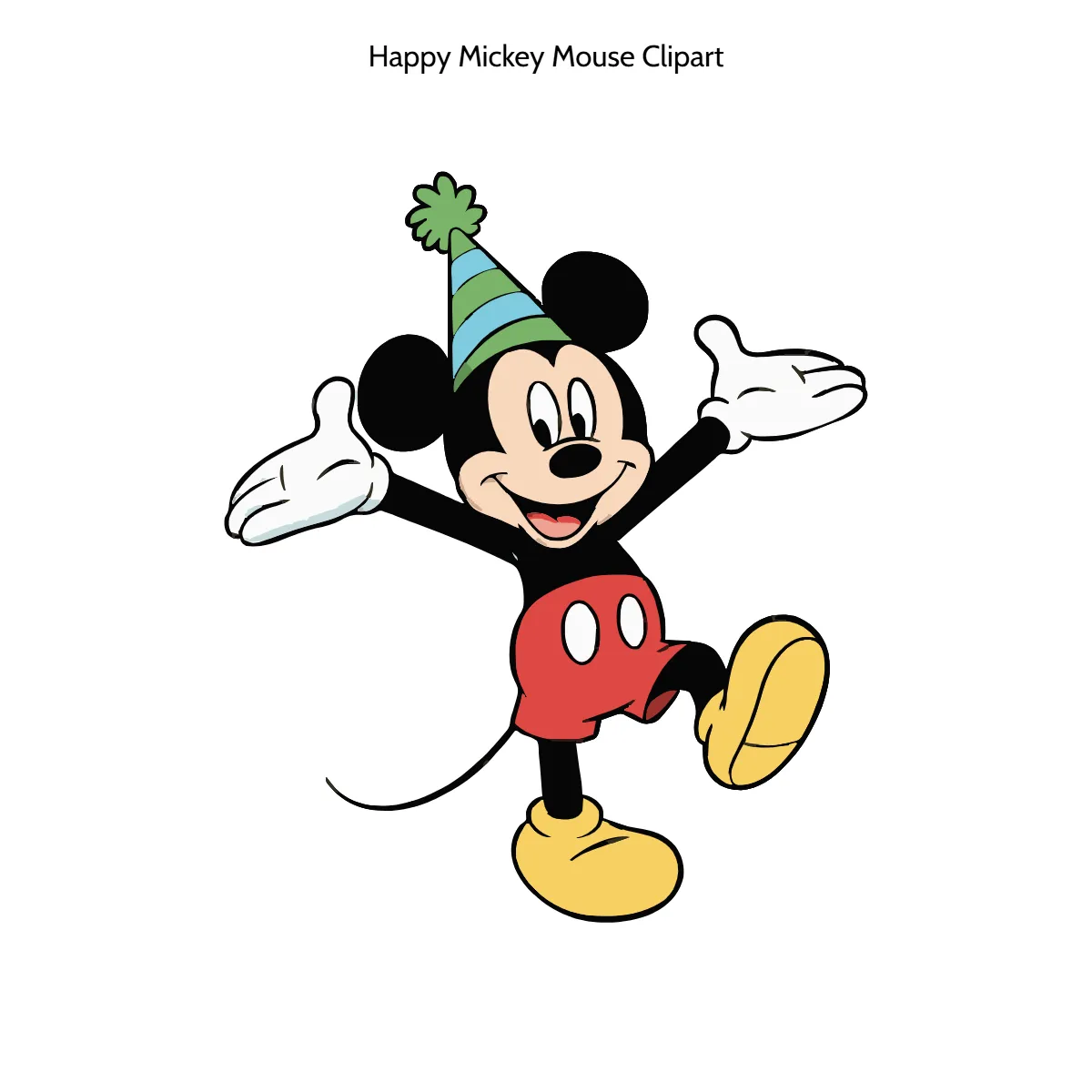 Happy Mickey Mouse Clipart