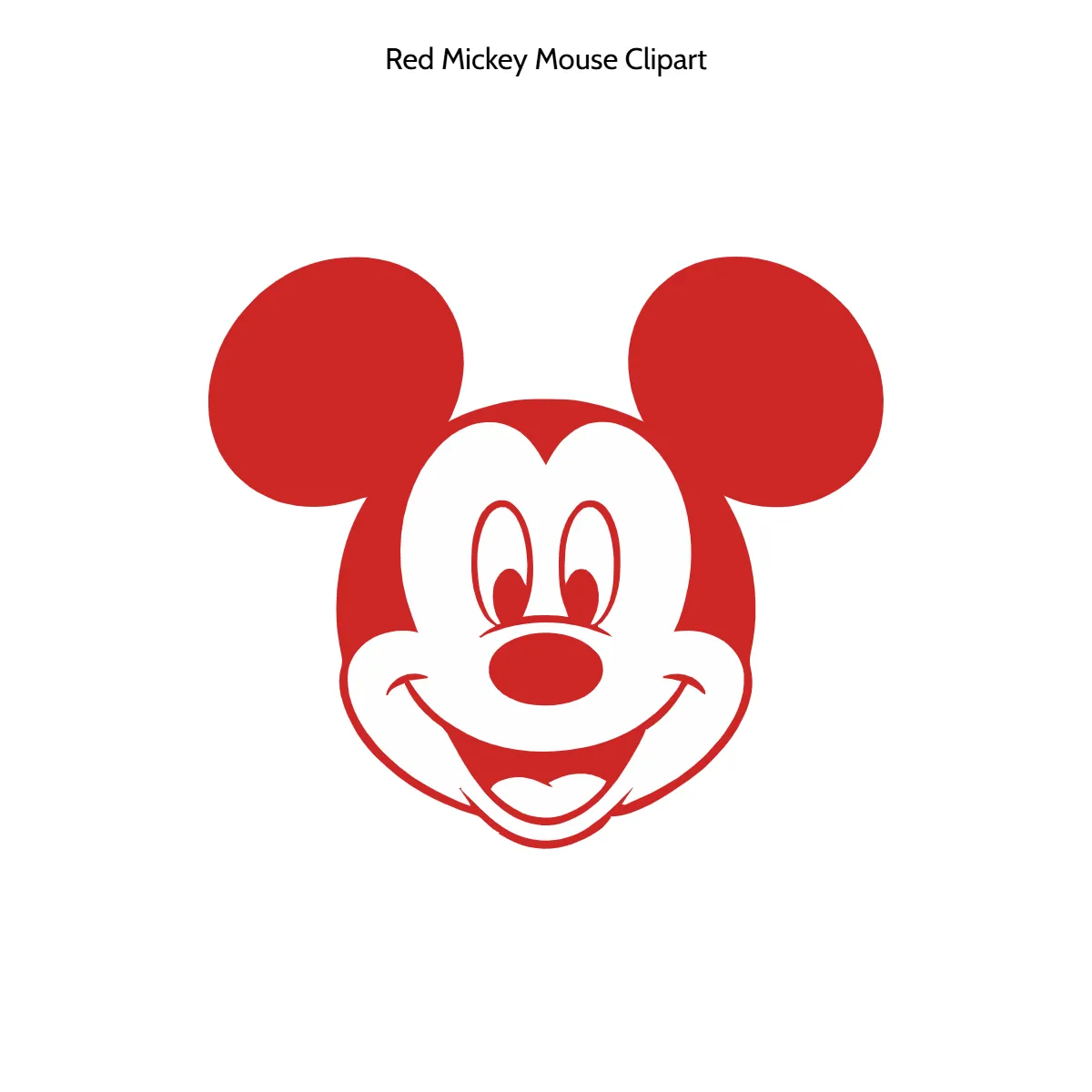 Red Mickey Mouse Clipart