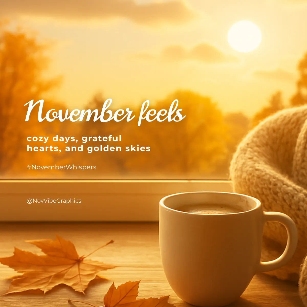 Free November Graphic WhatsApp Post Template to Edit Online