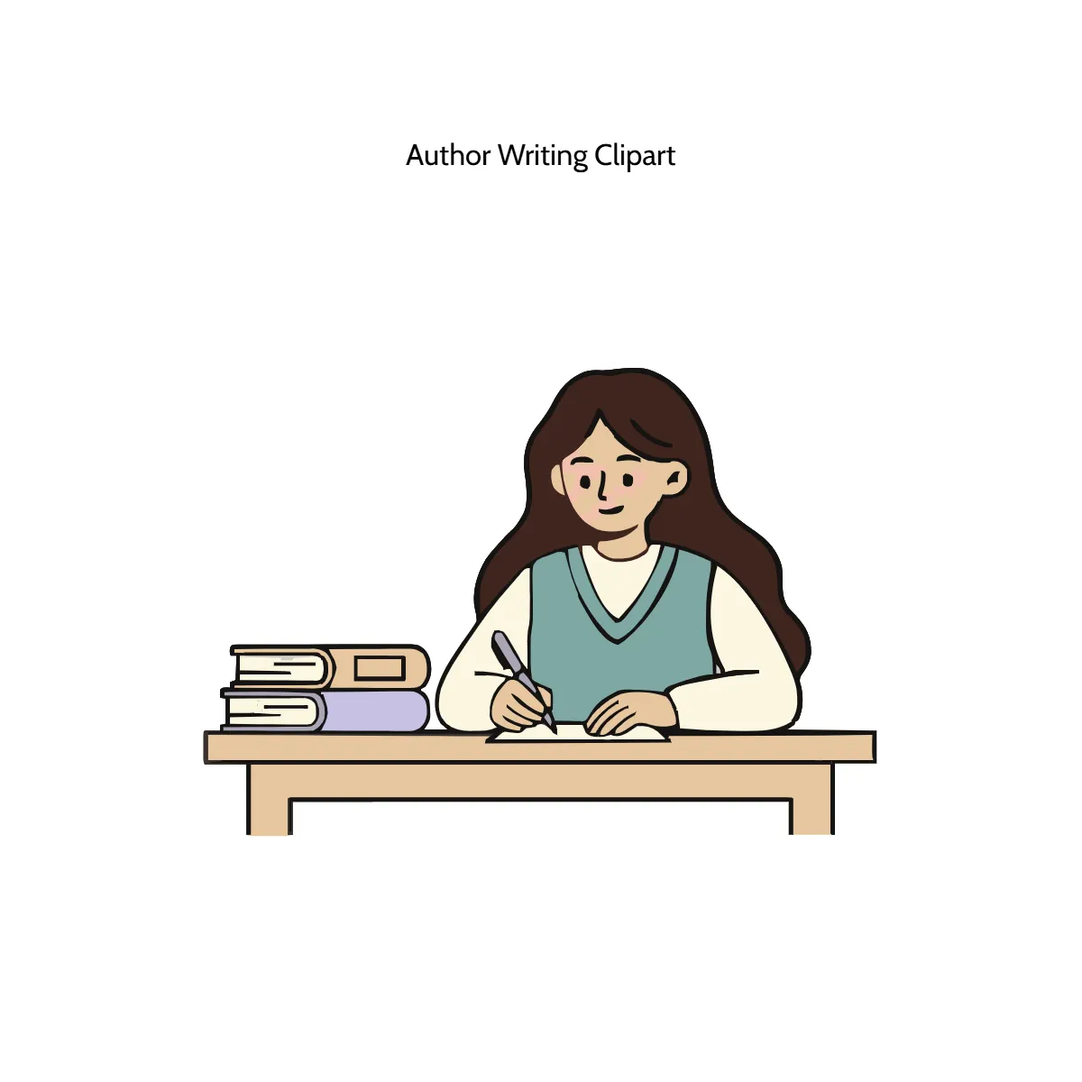 Free Author Writing Vector Clipart (PNG, SVG) to Edit Online