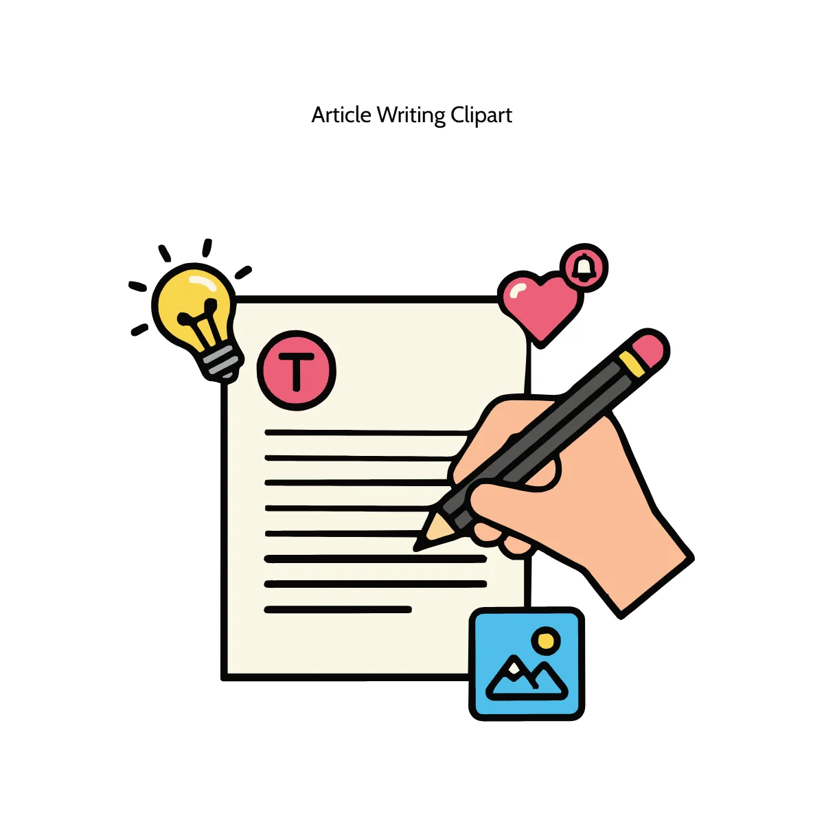 Free Article Writing Vector Clipart (PNG, SVG) to Edit Online