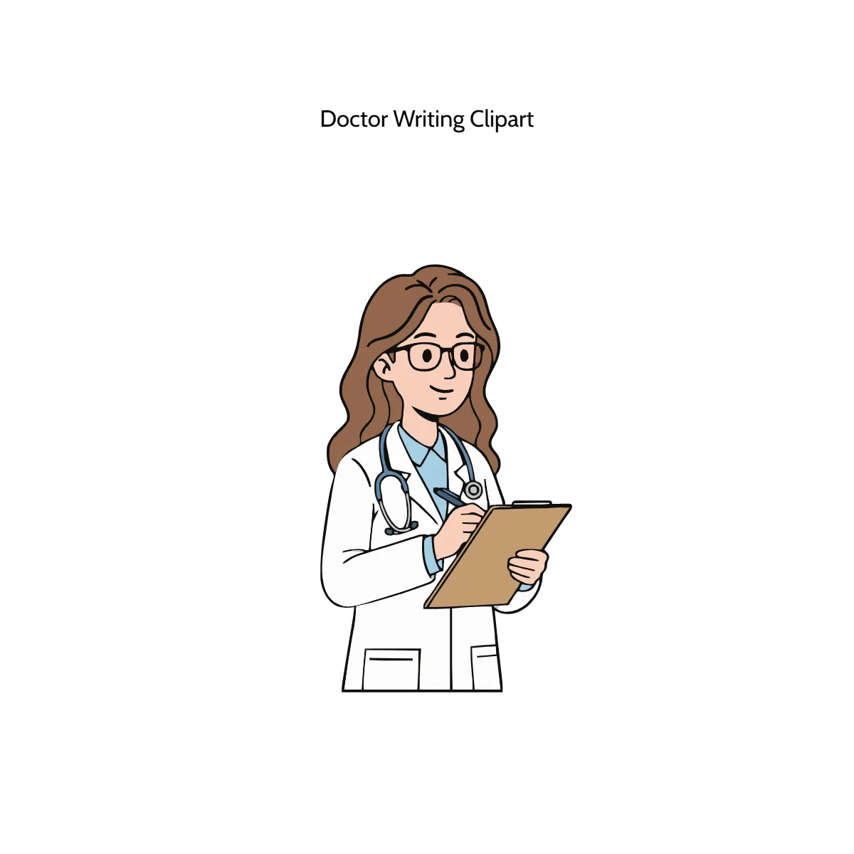 Free Doctor Writing Clipart Template to Edit Online