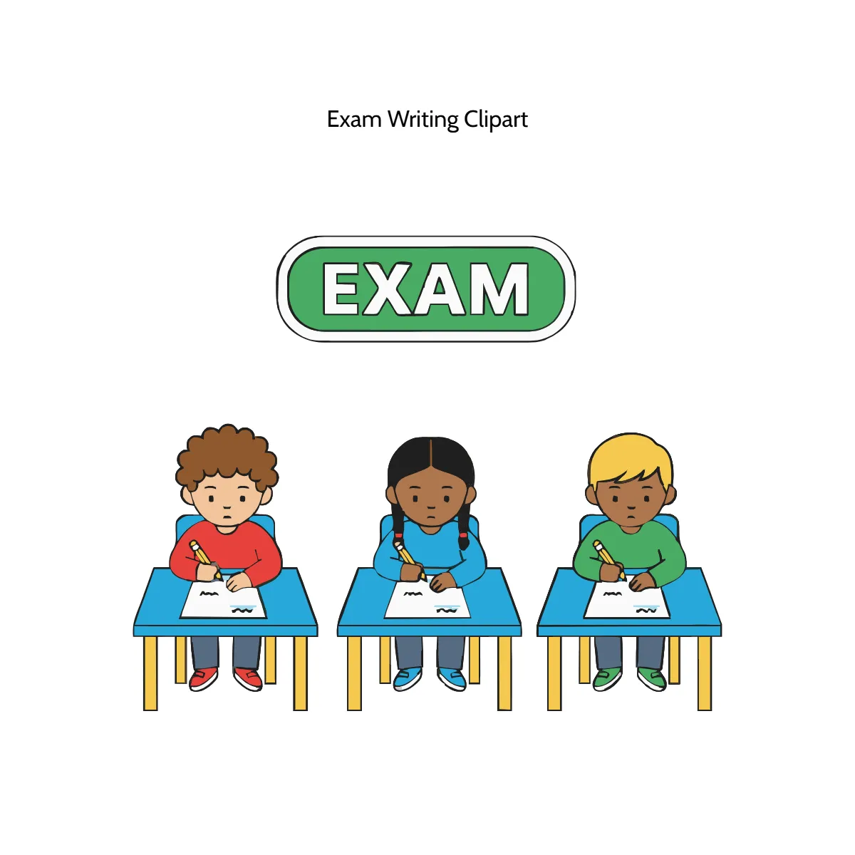Free Exam Writing Clipart Template to Edit Online