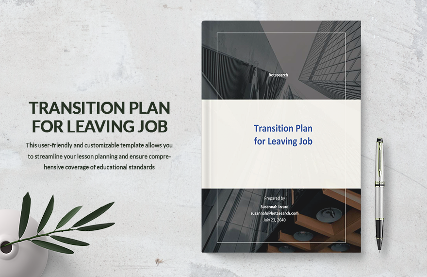 Transition Plan Template for Leaving Job Template in Word, Google Docs, PDF, Apple Pages