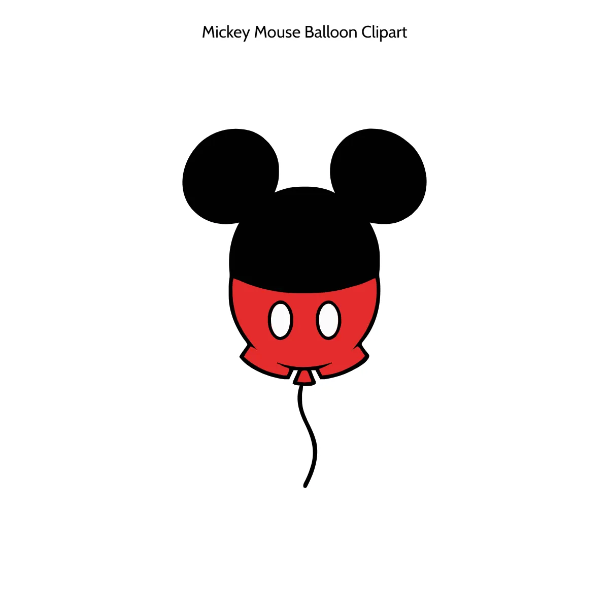 Free Mickey Mouse Balloon Drawing Vector Clipart (PNG, SVG) to Edit Online