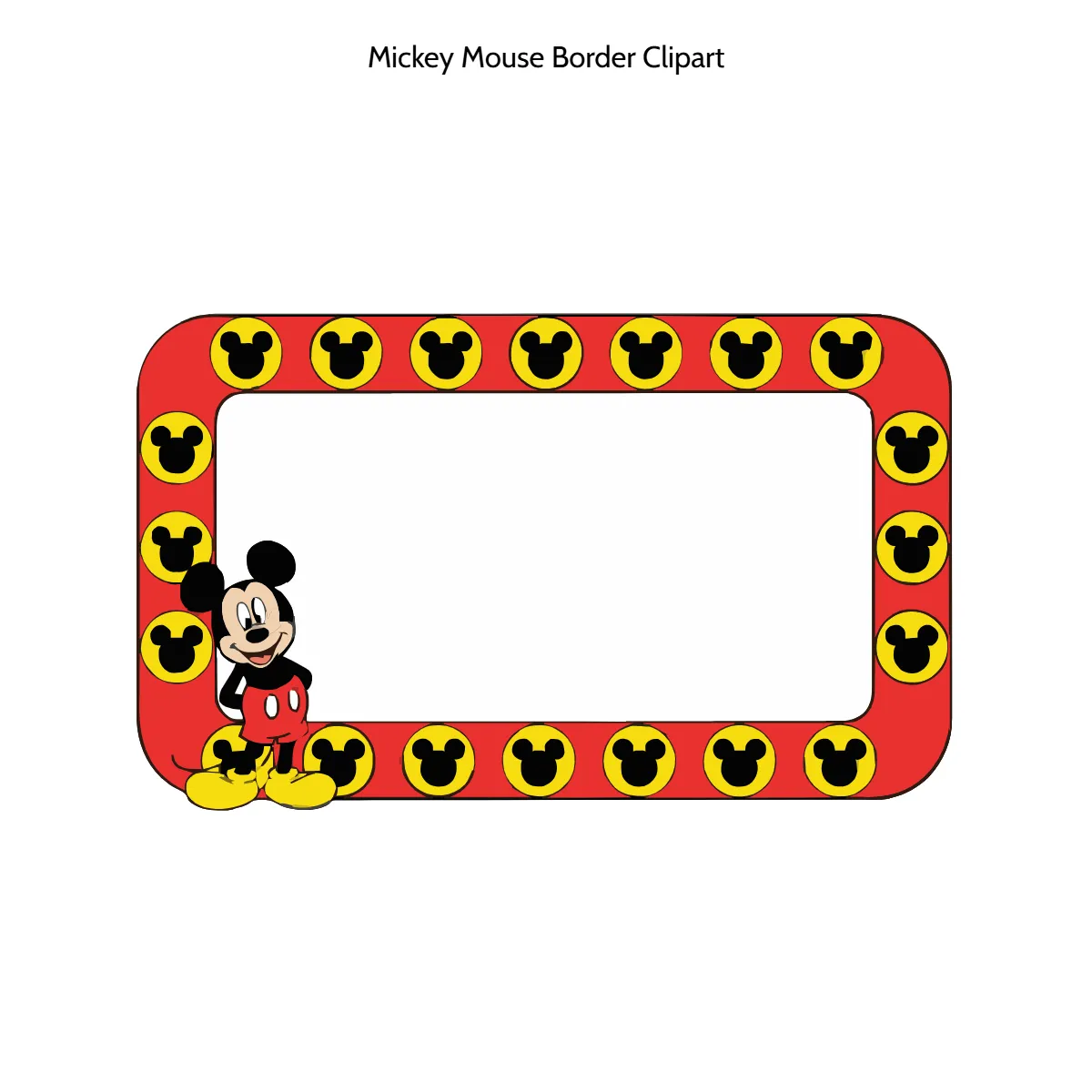 Free Mickey Mouse Border Vector Clipart (PNG, SVG) to Edit Online