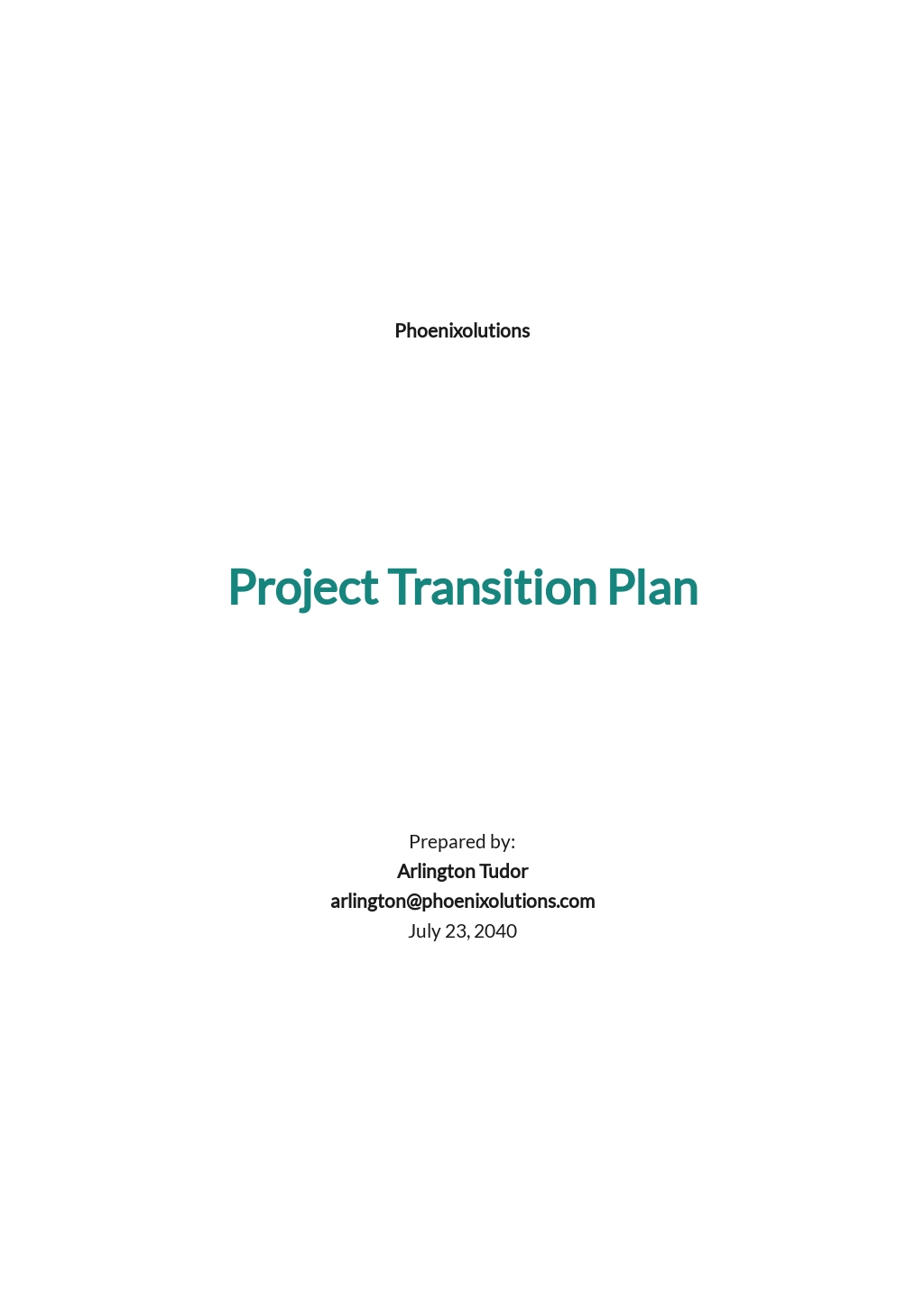 8+ FREE Transition Plan Templates [Edit &amp; Download] | Template.net