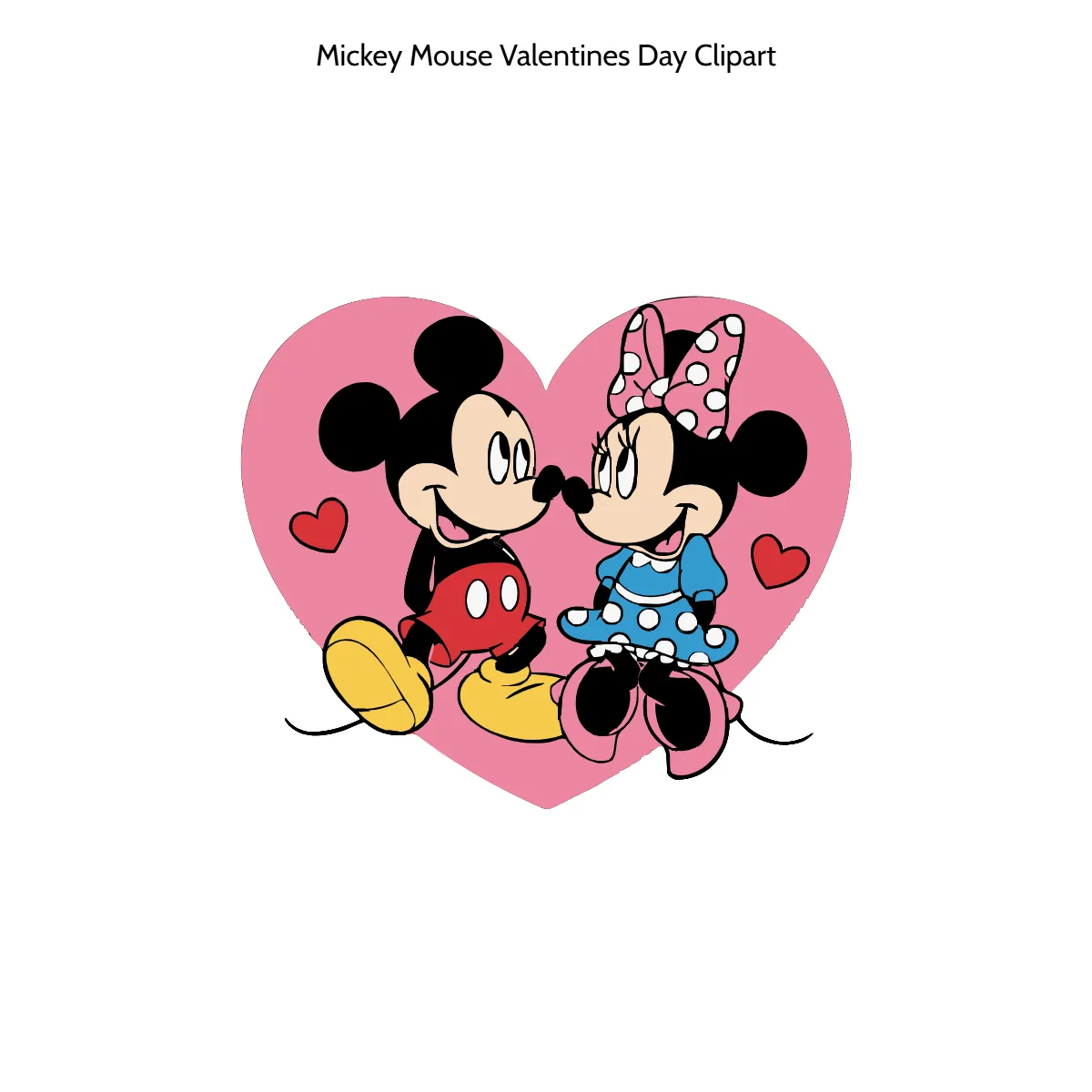 Free Mickey Mouse Valentines Day Vector Clipart (PNG, SVG) to Edit Online