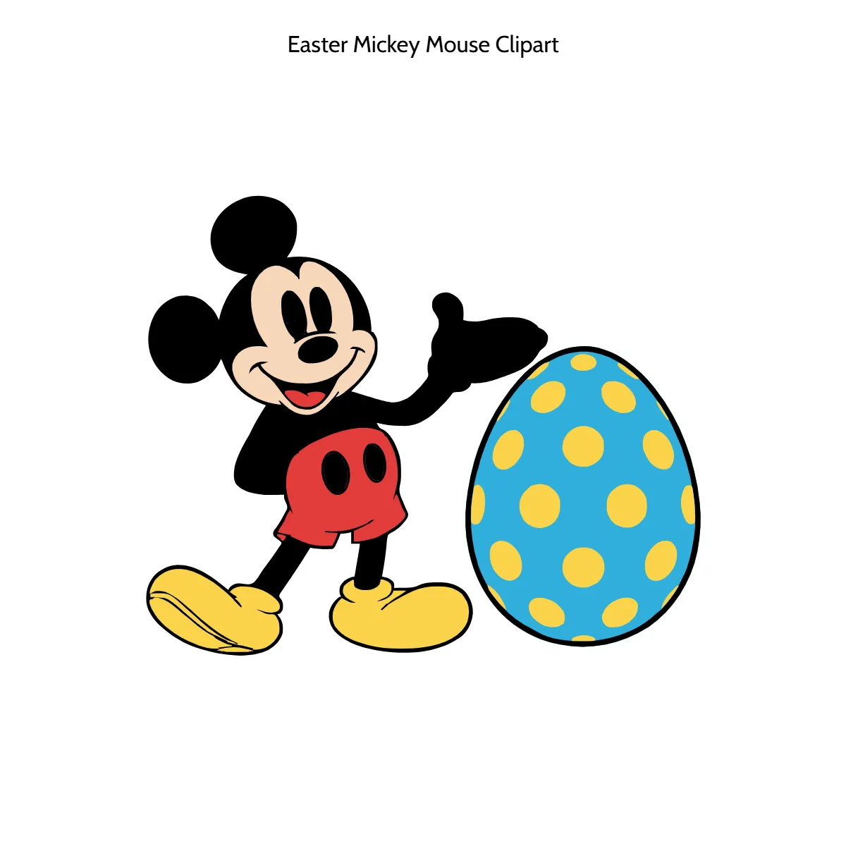 Free Easter Mickey Mouse Vector Clipart (PNG, SVG) to Edit Online