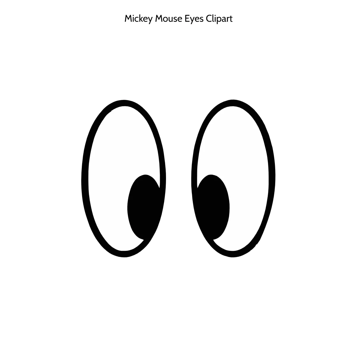Free Mickey Mouse Eyes Vector Clipart (PNG, SVG) to Edit Online