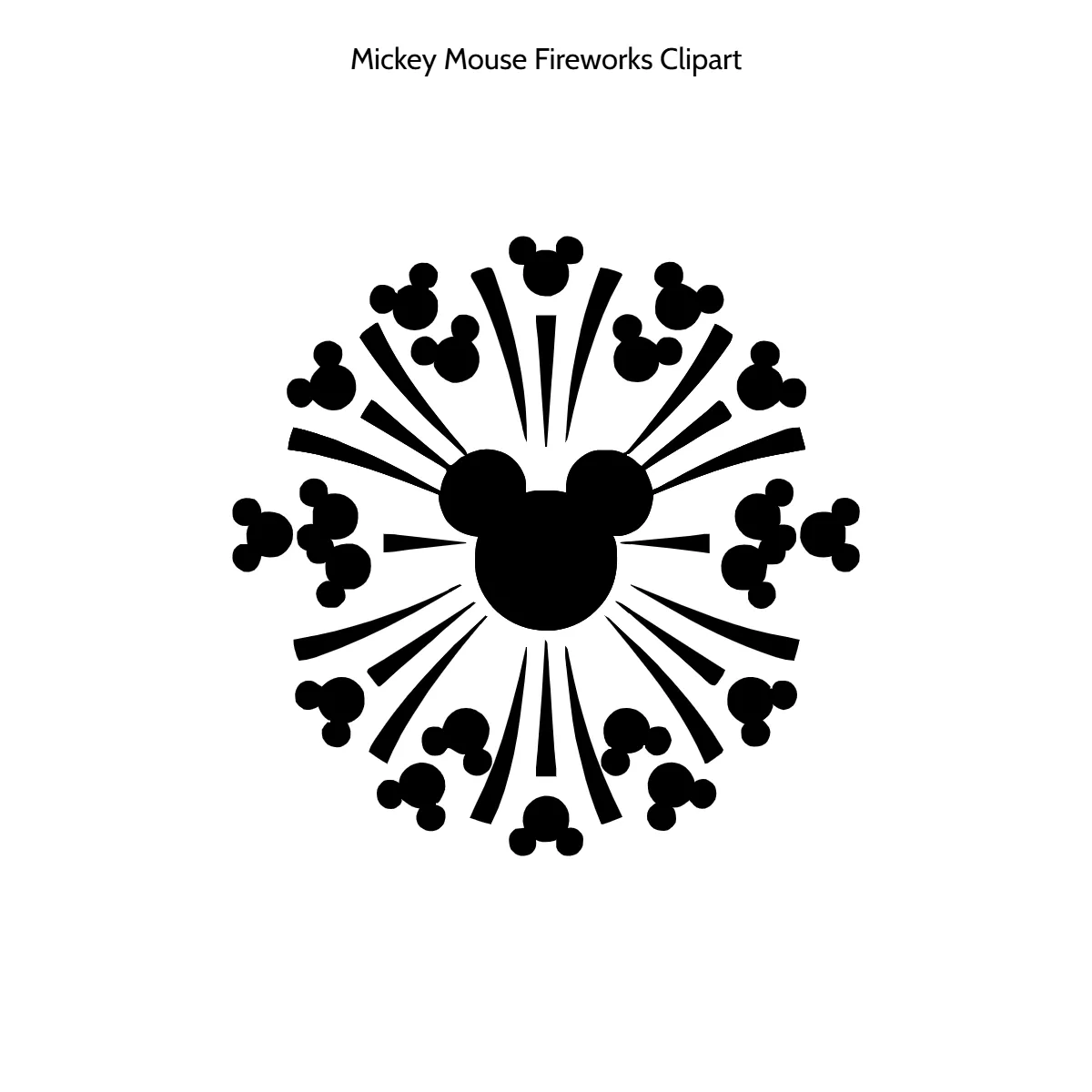Free Mickey Mouse Fireworks Vector Clipart (PNG, SVG) to Edit Online