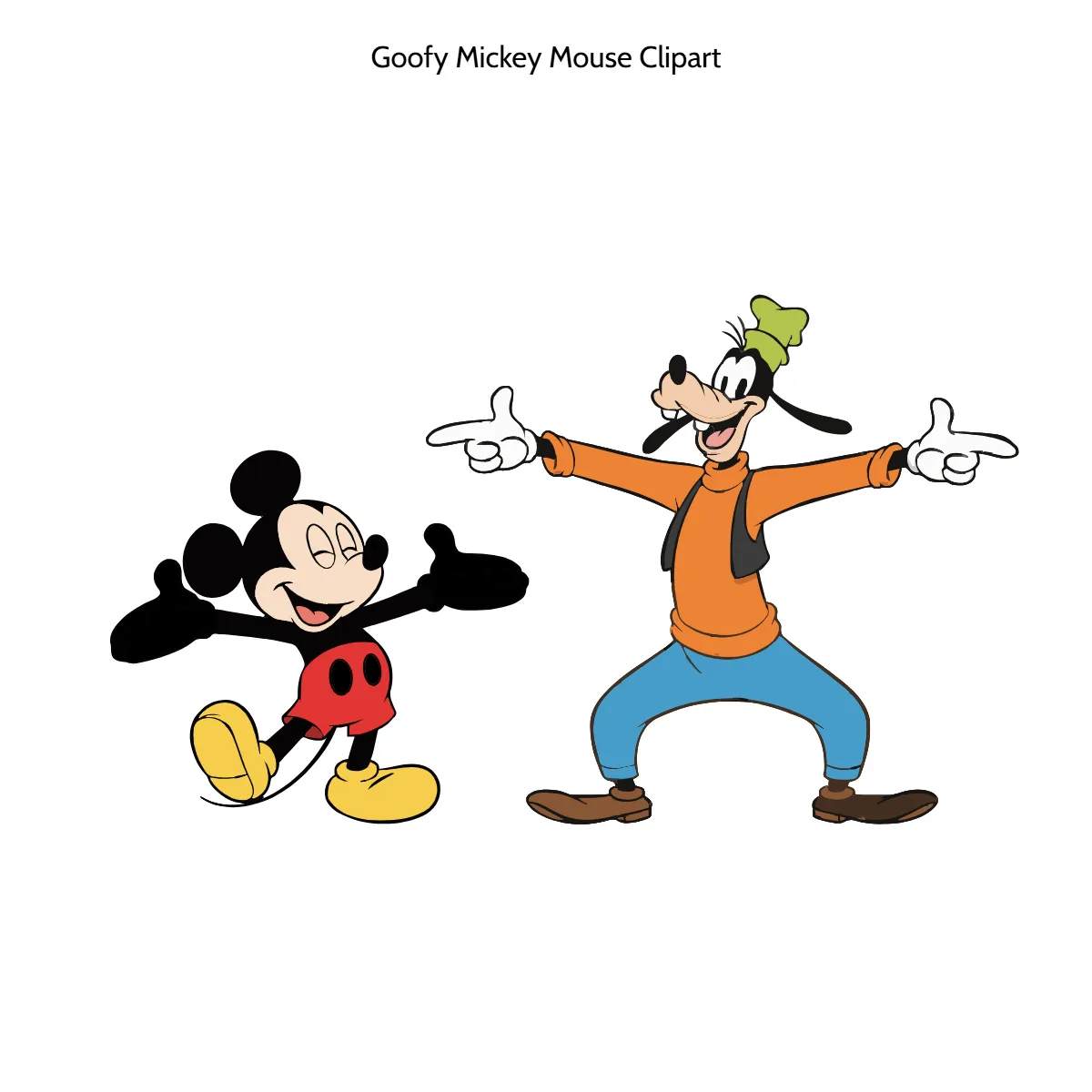 Free Goofy and Mickey Mouse Clipart Vector Clipart (PNG, SVG) to Edit Online