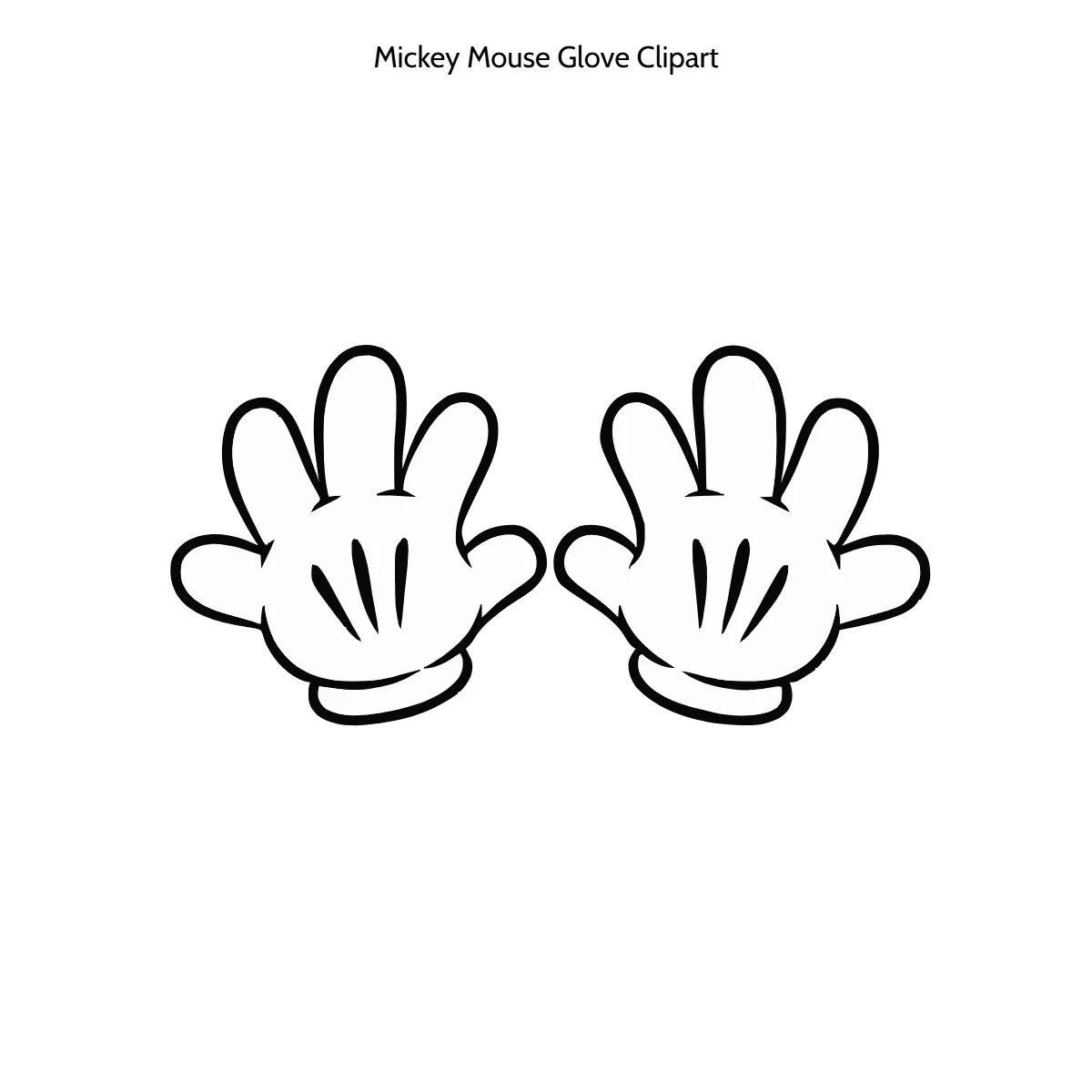 Free Mickey Mouse Glove Vector Clipart (PNG, SVG) to Edit Online