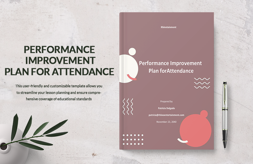 Performance Improvement Plan for Attendance Template