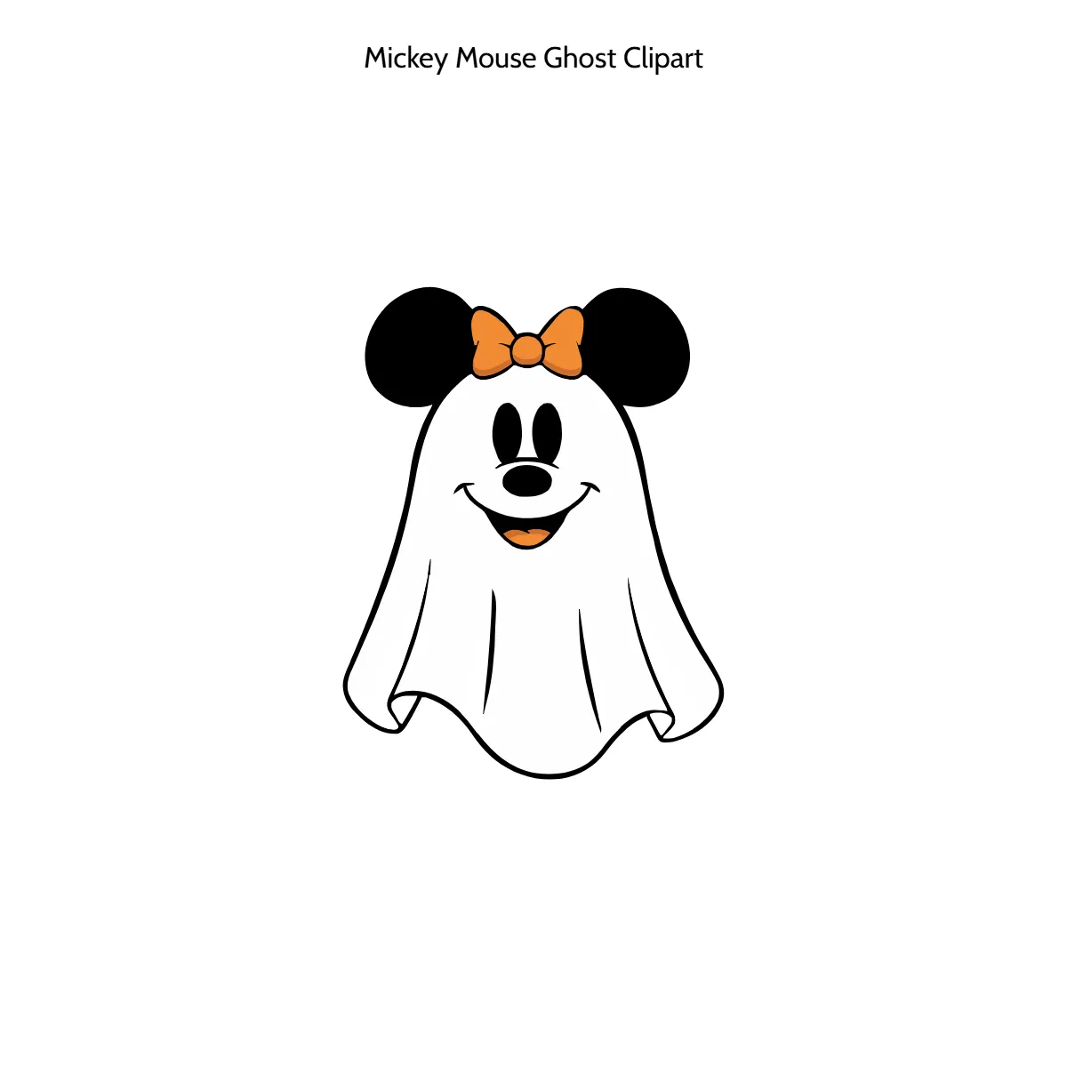 Free Mickey Mouse Ghost Vector Clipart (PNG, SVG) to Edit Online