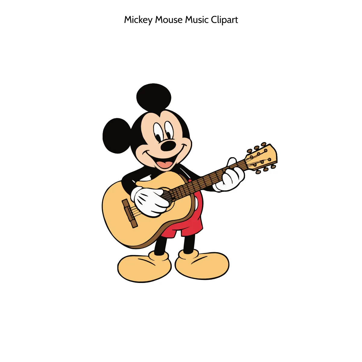 Free Mickey Mouse Music Vector Clipart (PNG, SVG) to Edit Online