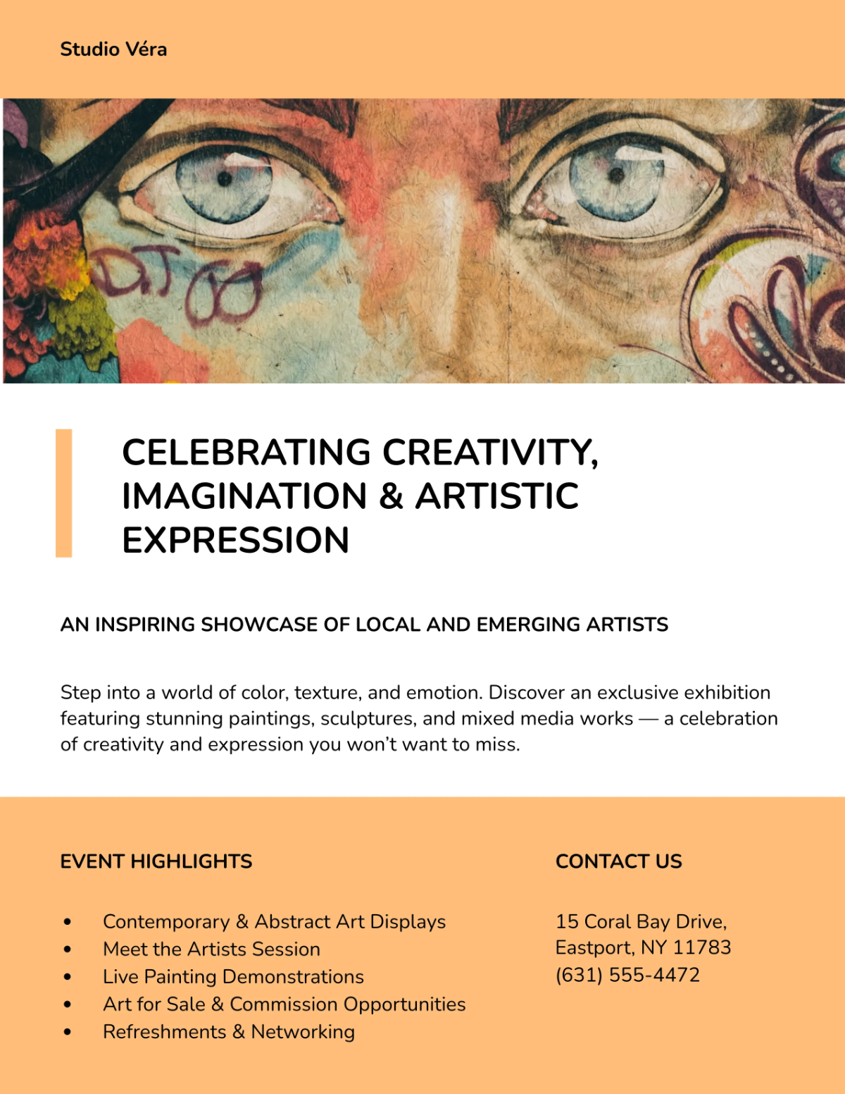 Free Art Exhibition Flyer Template to Edit Online