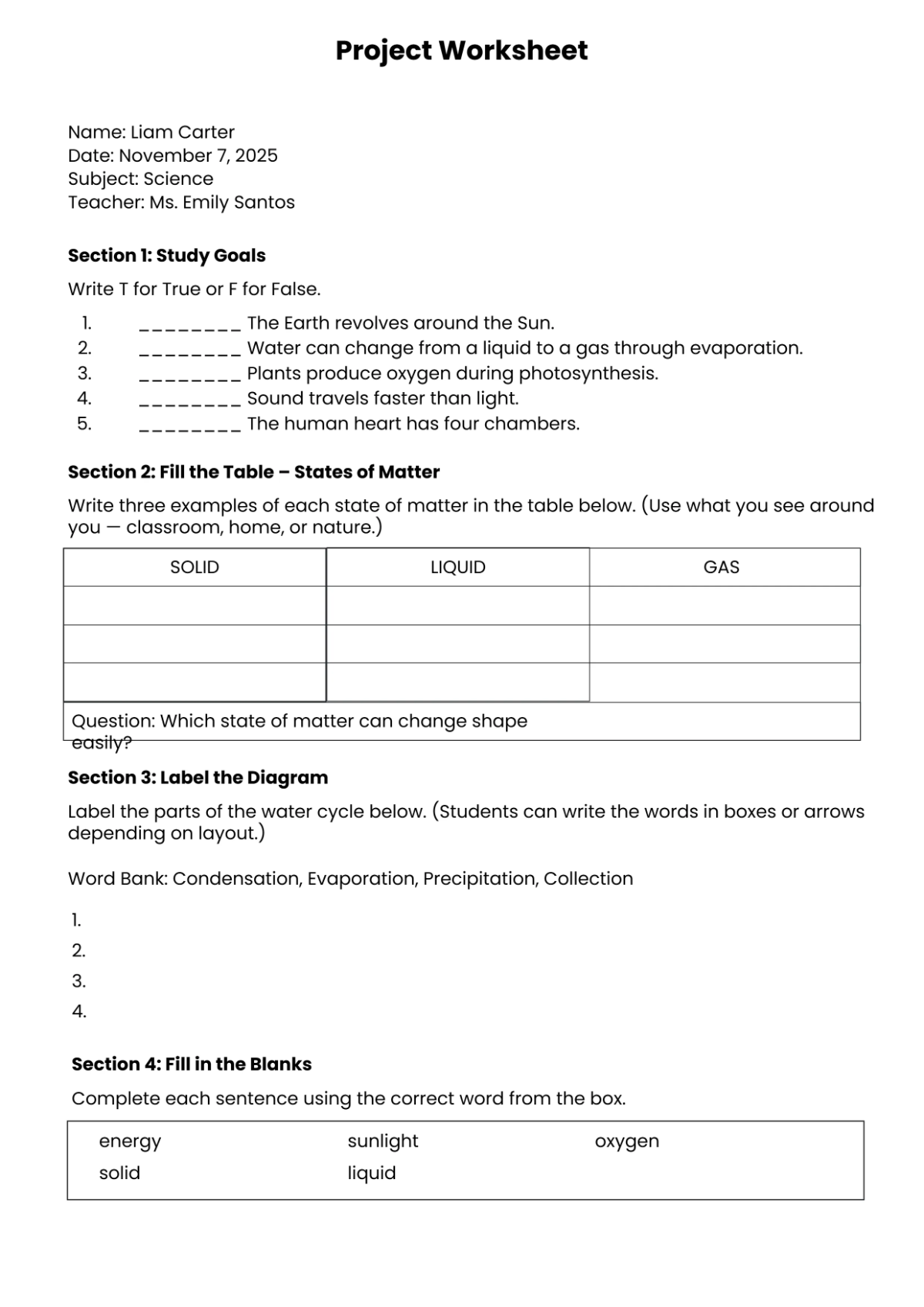 Free Science Worksheet Template to Edit Online Free Science Worksheet Template to Edit Online
