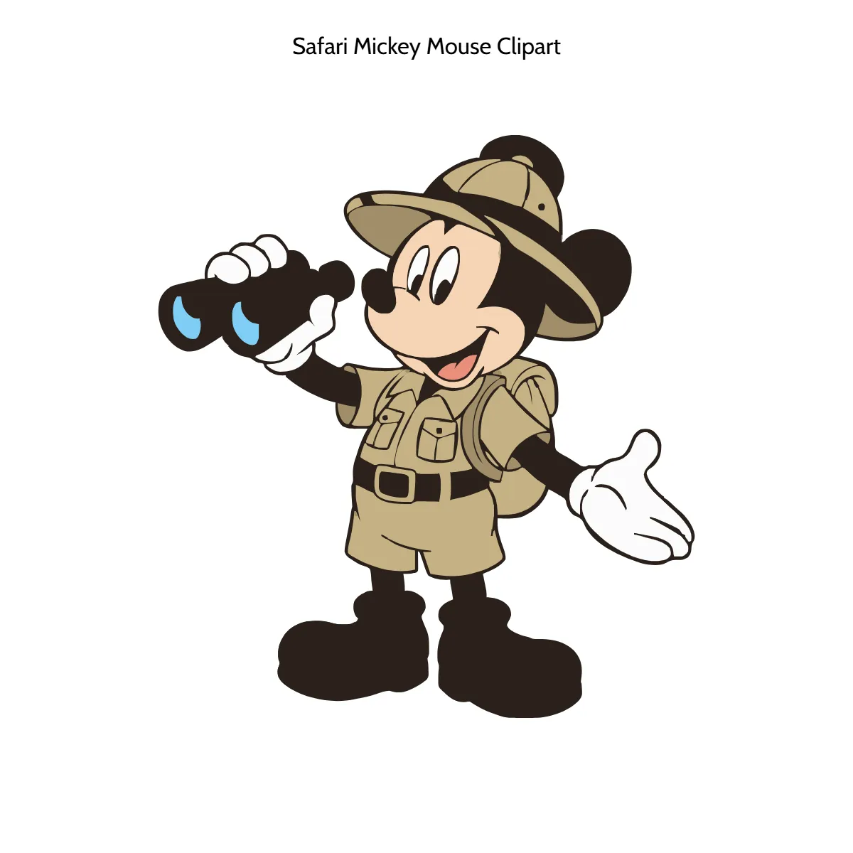 Free Safari Mickey Mouse Clipart Template to Edit Online