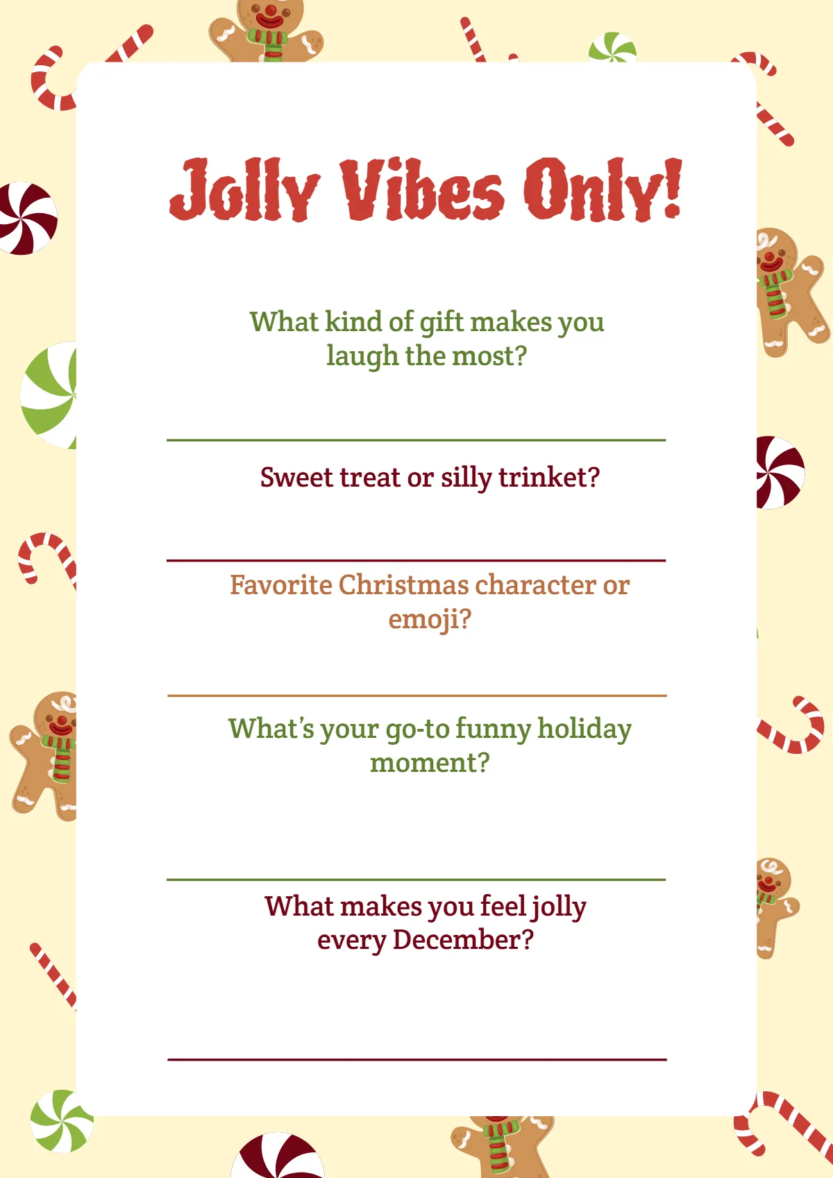 Free Jolly Secret Santa Questionnaire Template to Edit Online Free Jolly Secret Santa Questionnaire Template to Edit Online