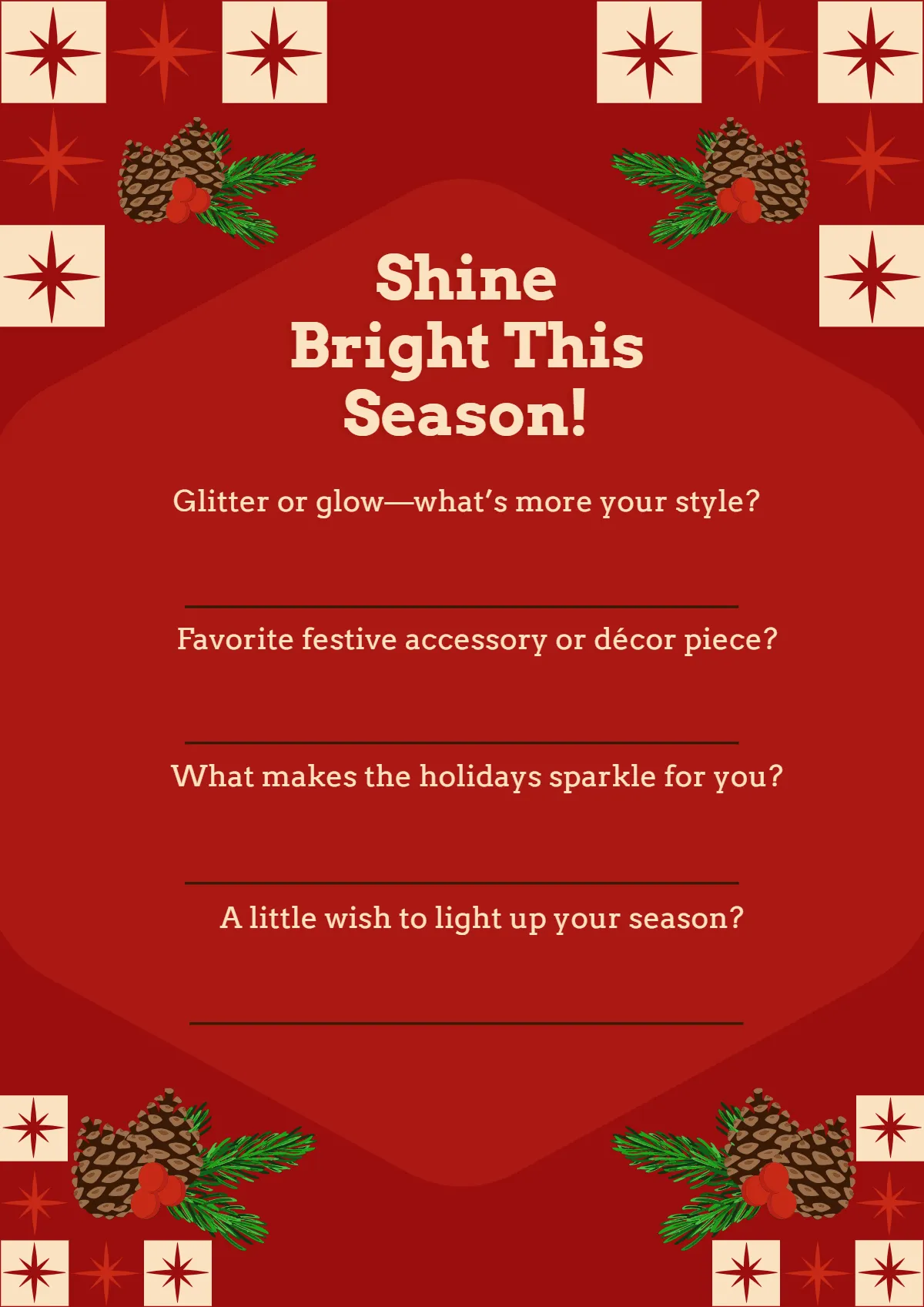 Free Sparkling Secret Santa Questionnaire Template to Edit Online Free Sparkling Secret Santa Questionnaire Template to Edit Online