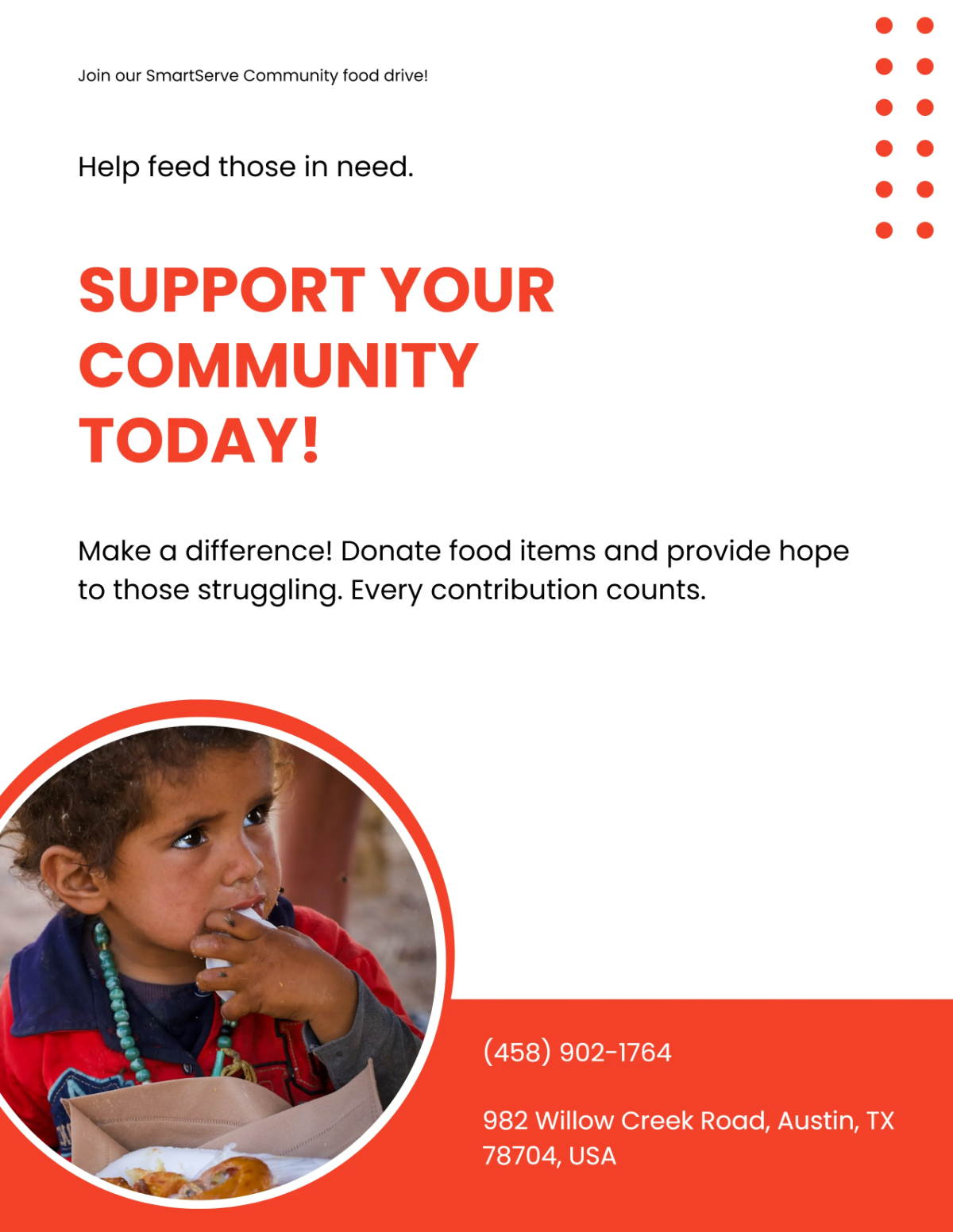 Free Clever Food Drive Flyer Template to Edit Online