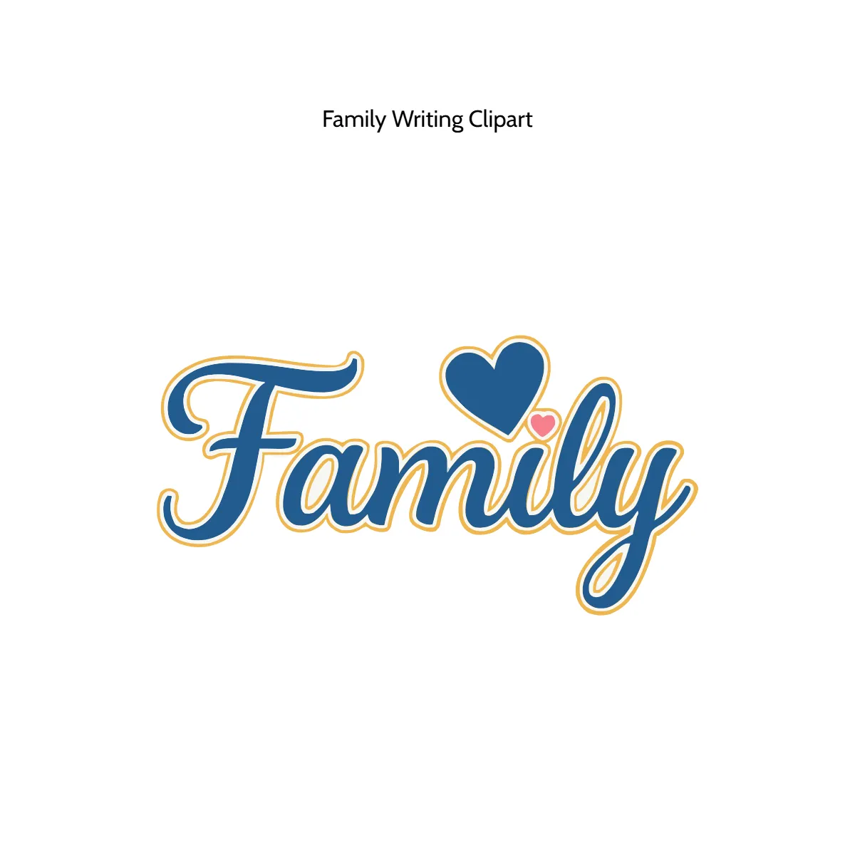 Free Family Writing Clipart Template to Edit Online