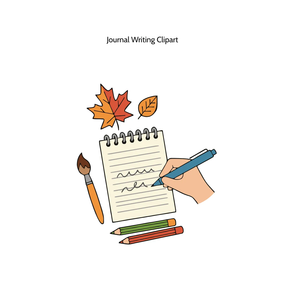 Free Journal Writing Clipart Template to Edit Online