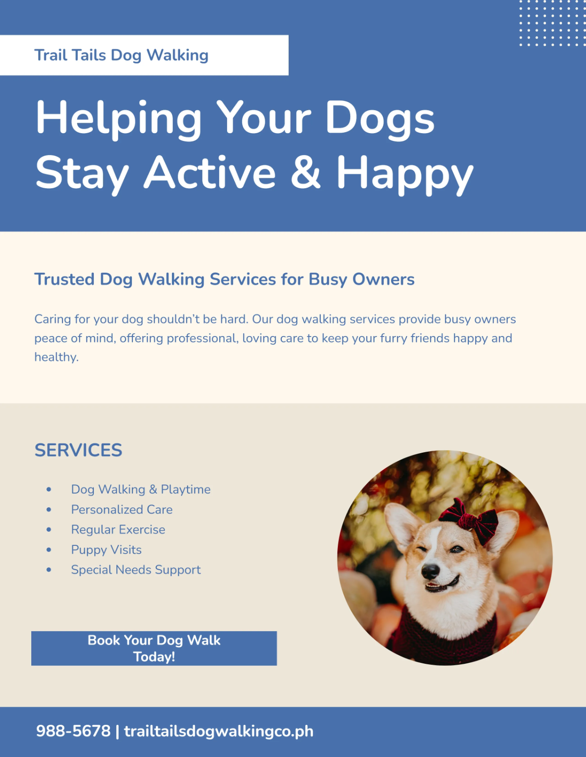 Free Pet Care Dog Walker Flyer Template to Edit Online