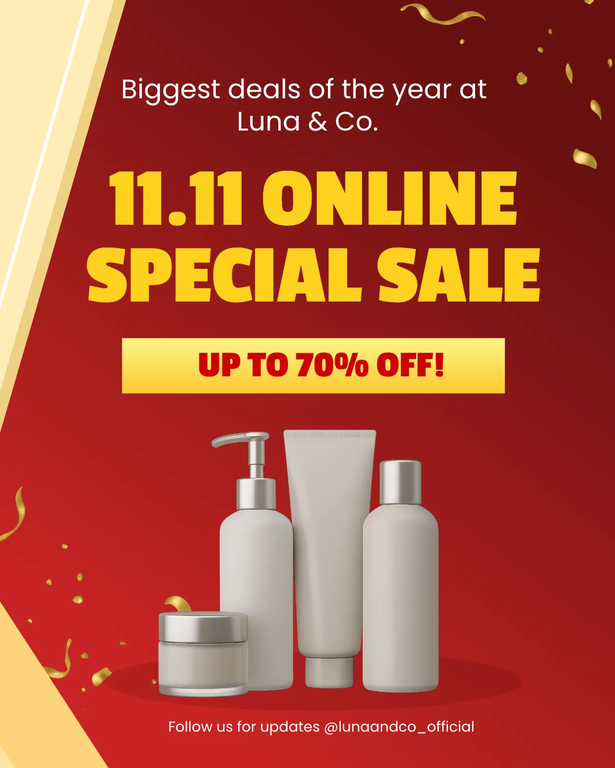 Free 11.11  Online Special Sale Template to Edit Online