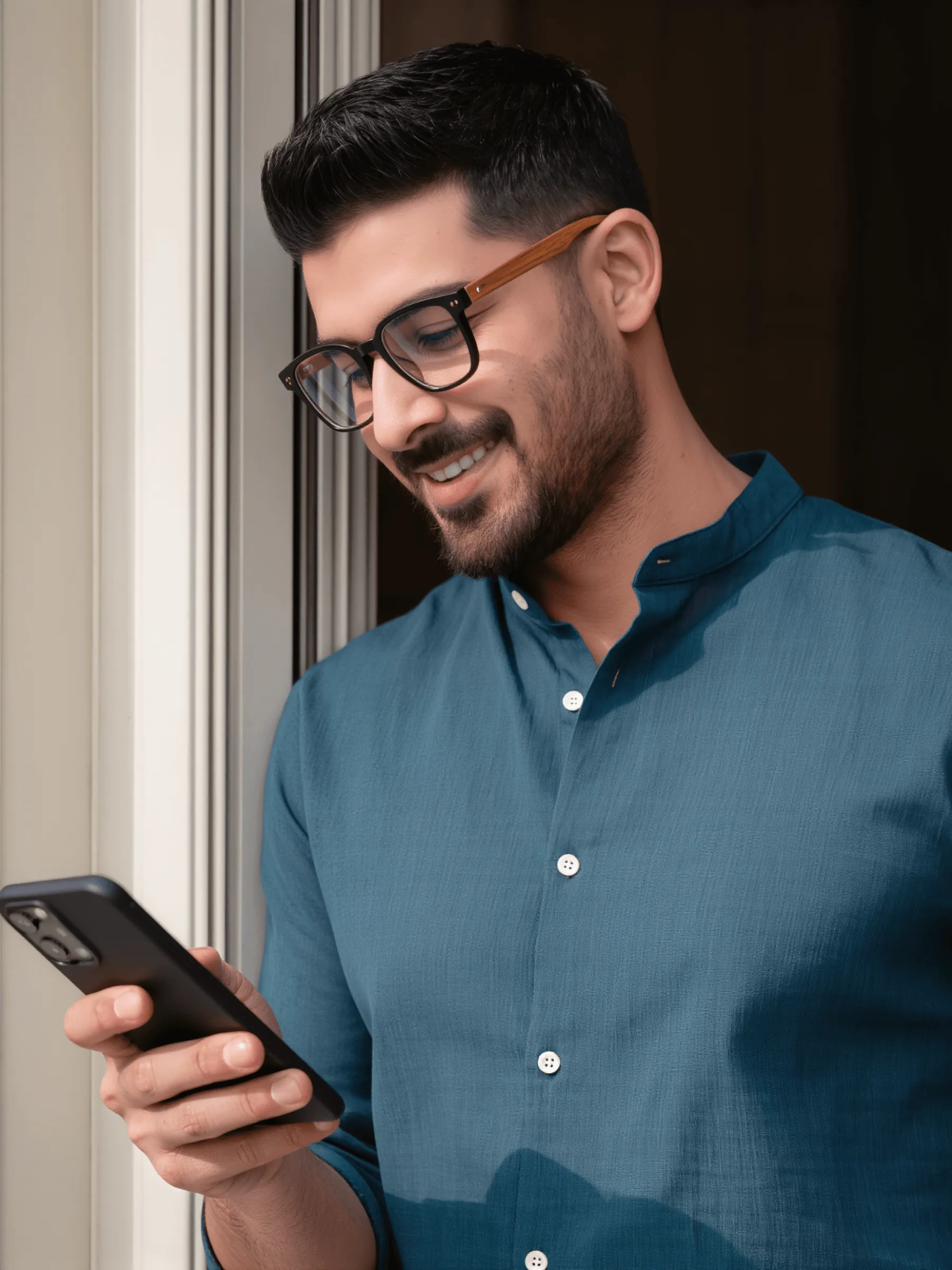 A Man Using Smartphone Photo