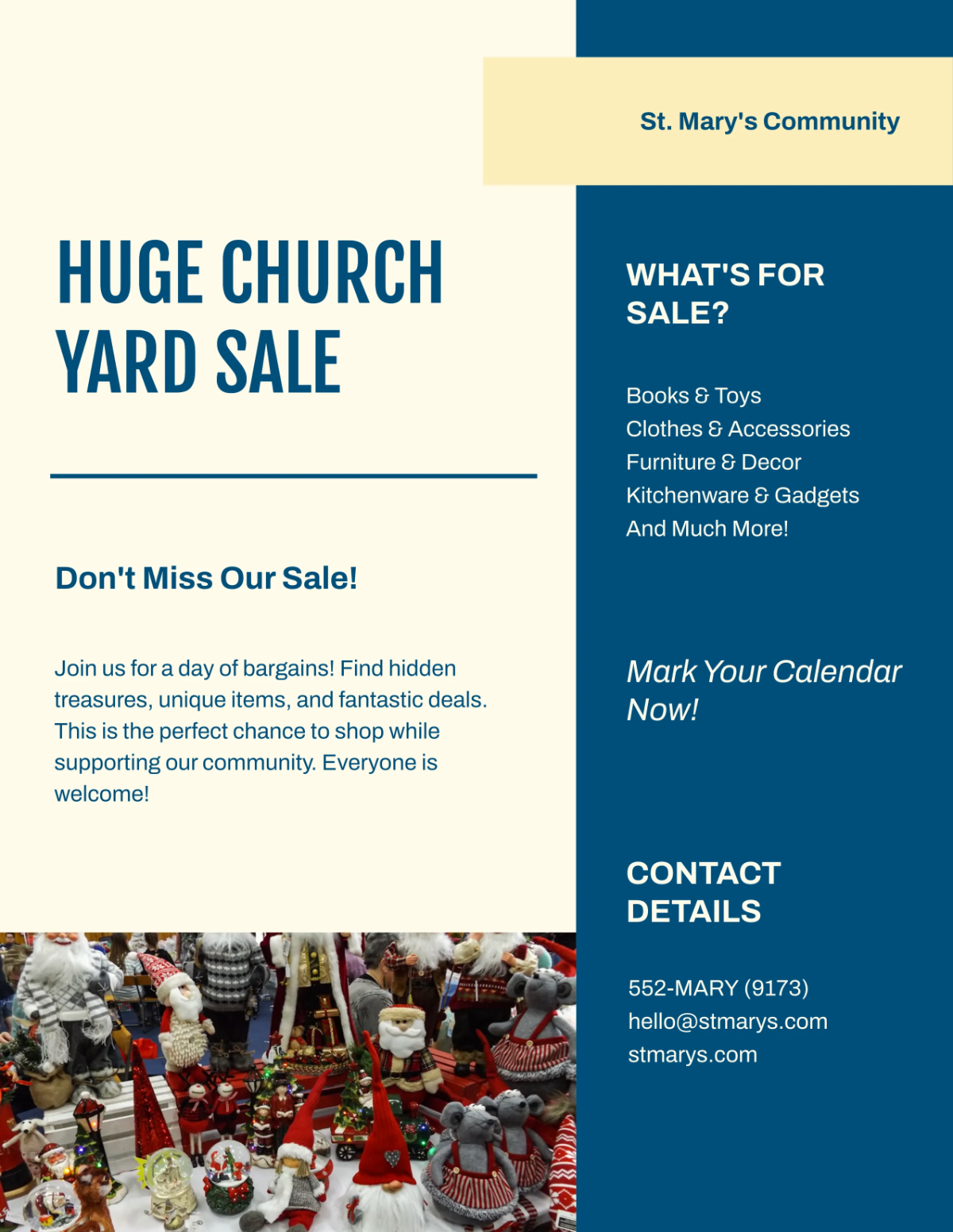 Free Church Yard Sale Flyer Template to Edit Online