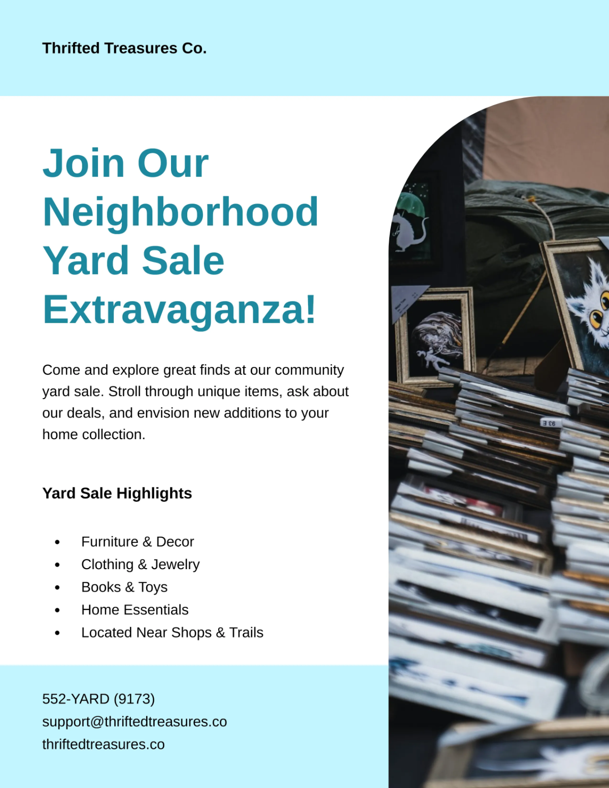 Free Neighborhood Yard Sale Flyer Template to Edit Online