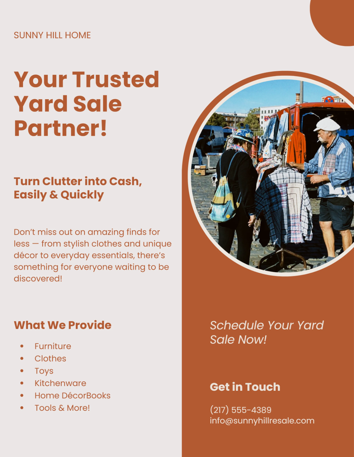 Free Simple Best Yard Sale Flyer Template to Edit Online