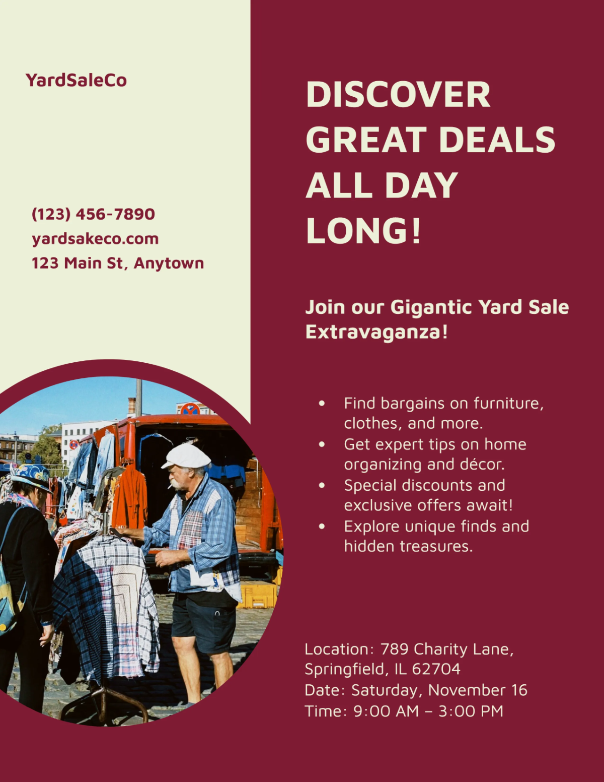 Free Background Grand Yard Sale Flyer Template to Edit Online