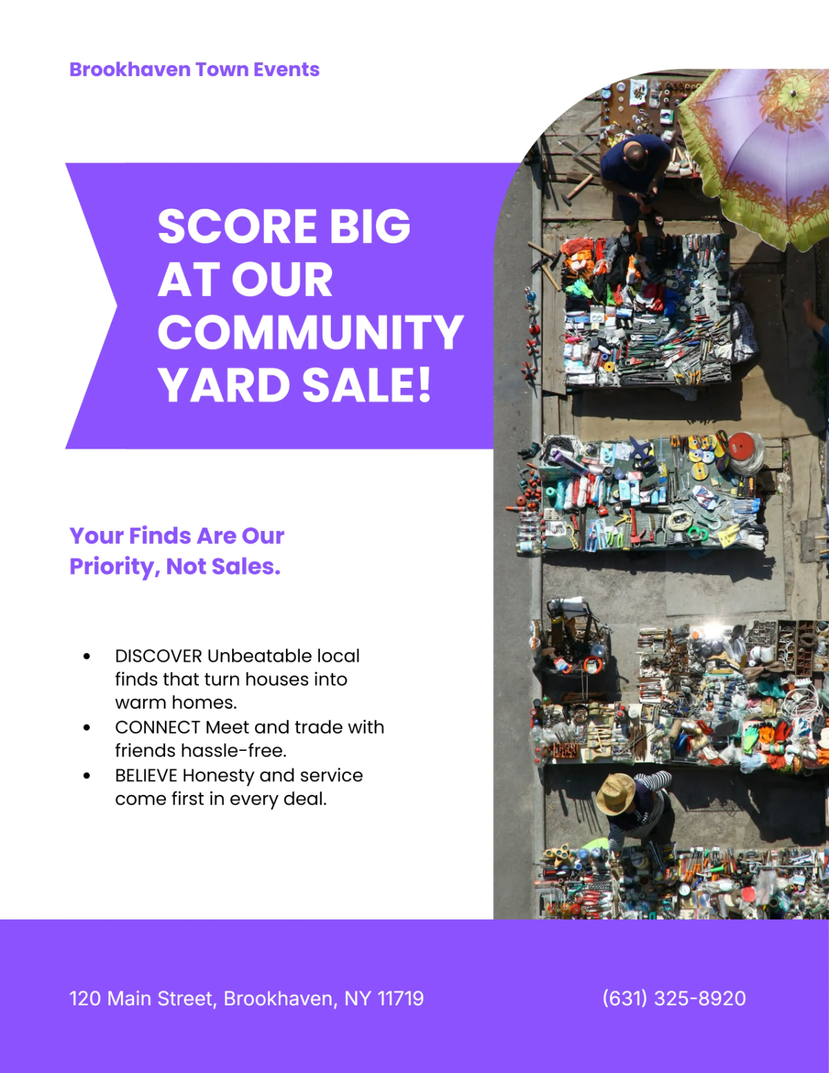 Free Town Yard Sale Flyer Template to Edit Online