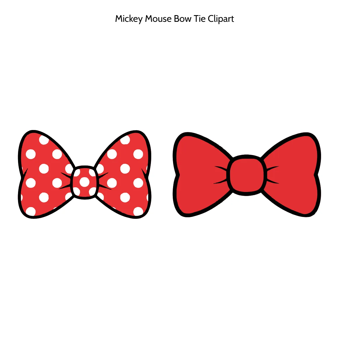 Free Mickey Mouse Bow Tie Clipart Template to Edit Online