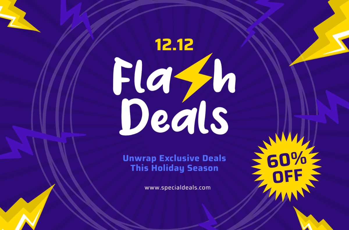 Free Modern 12.12 Special Sale Banner Template to Edit Online