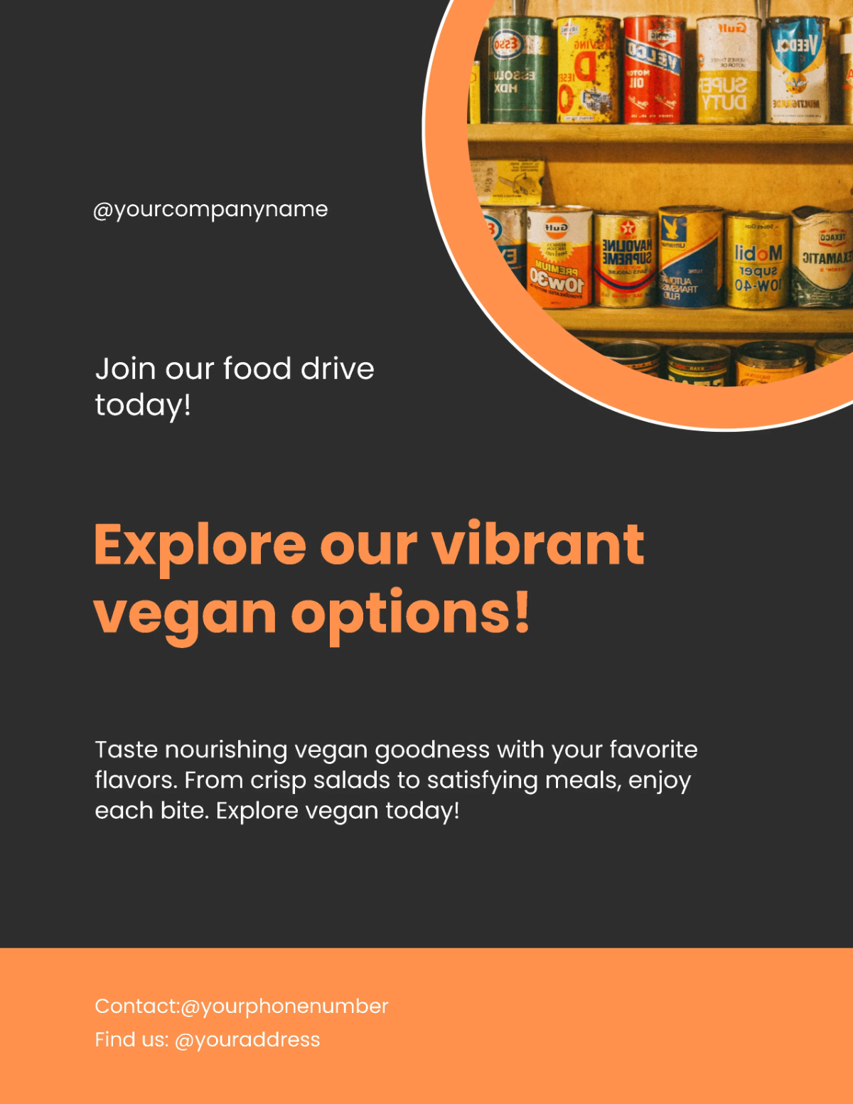 Free Editable Food Drive Flyer Template to Edit Online