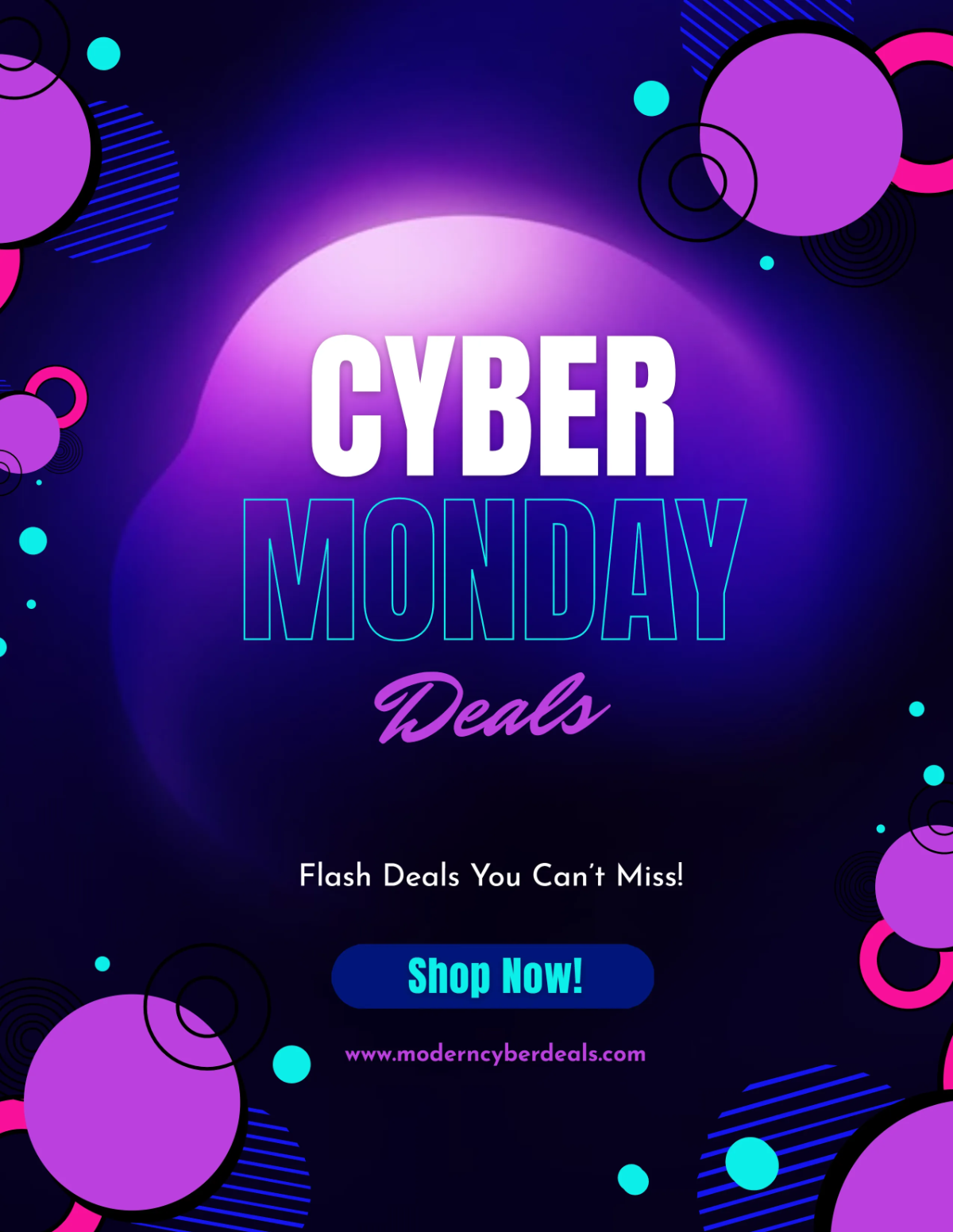 Free Professional Cyber Monday Sale Template to Edit Online