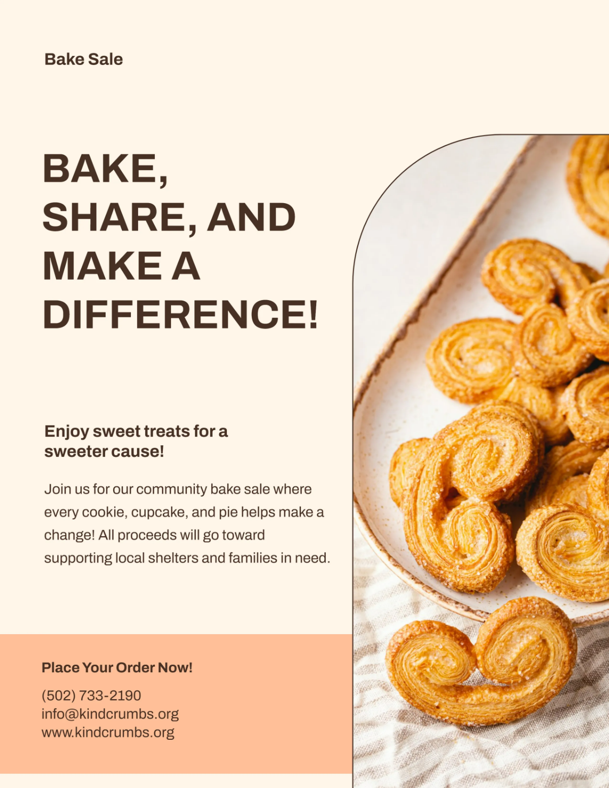 Free Donation Bake Sale Flyer Template to Edit Online