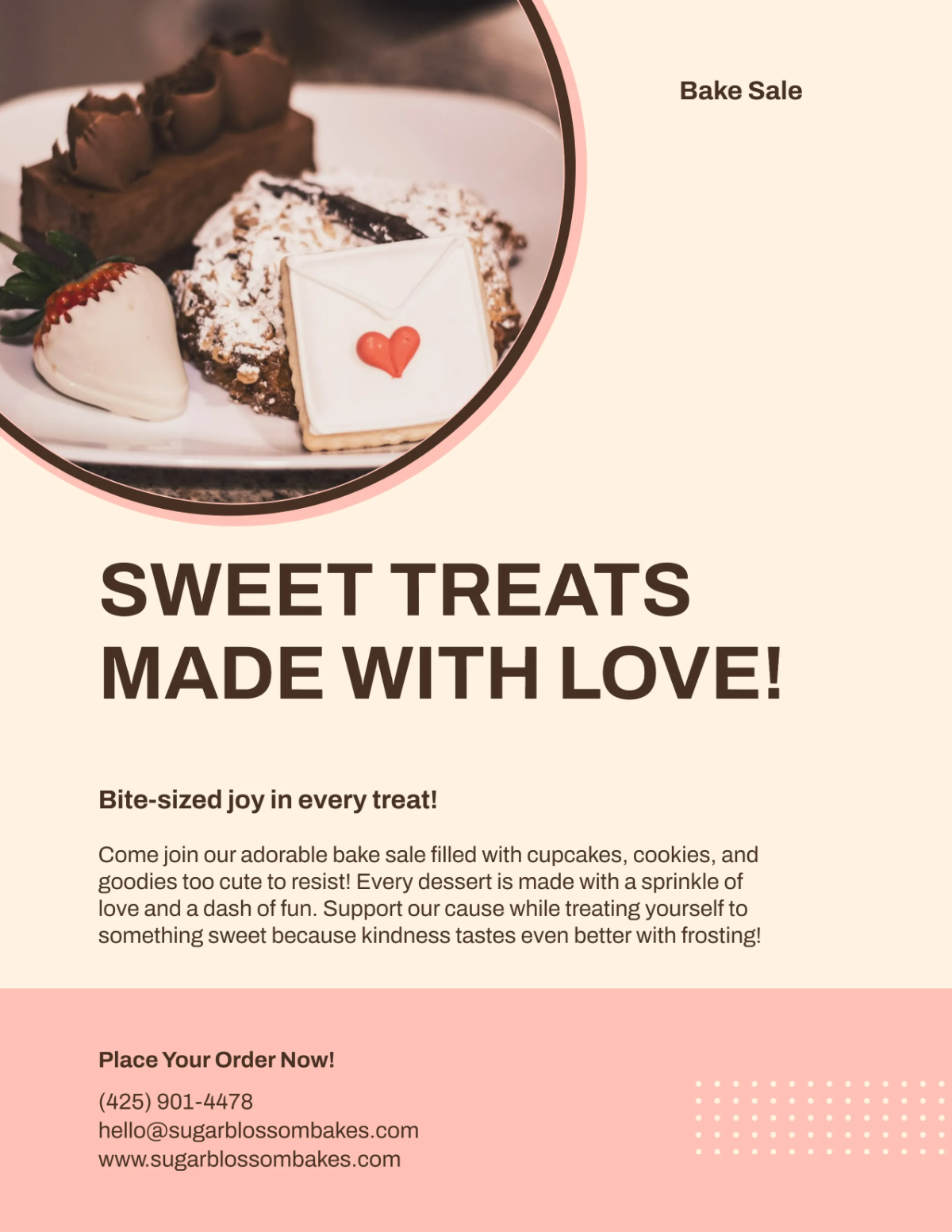Free Cute Bake Sale Flyer Template to Edit Online