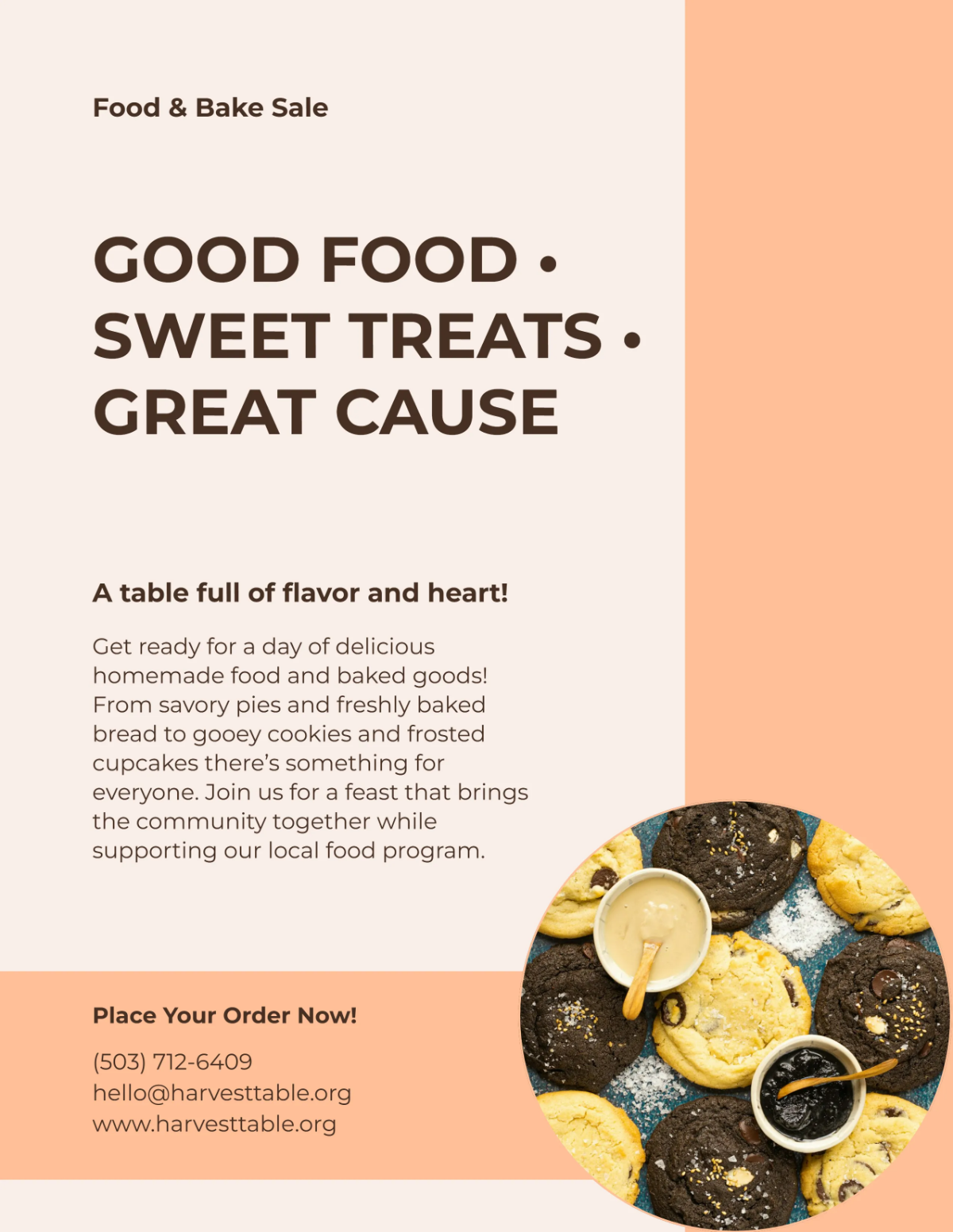 Free Food Bake Sale Flyer Template to Edit Online
