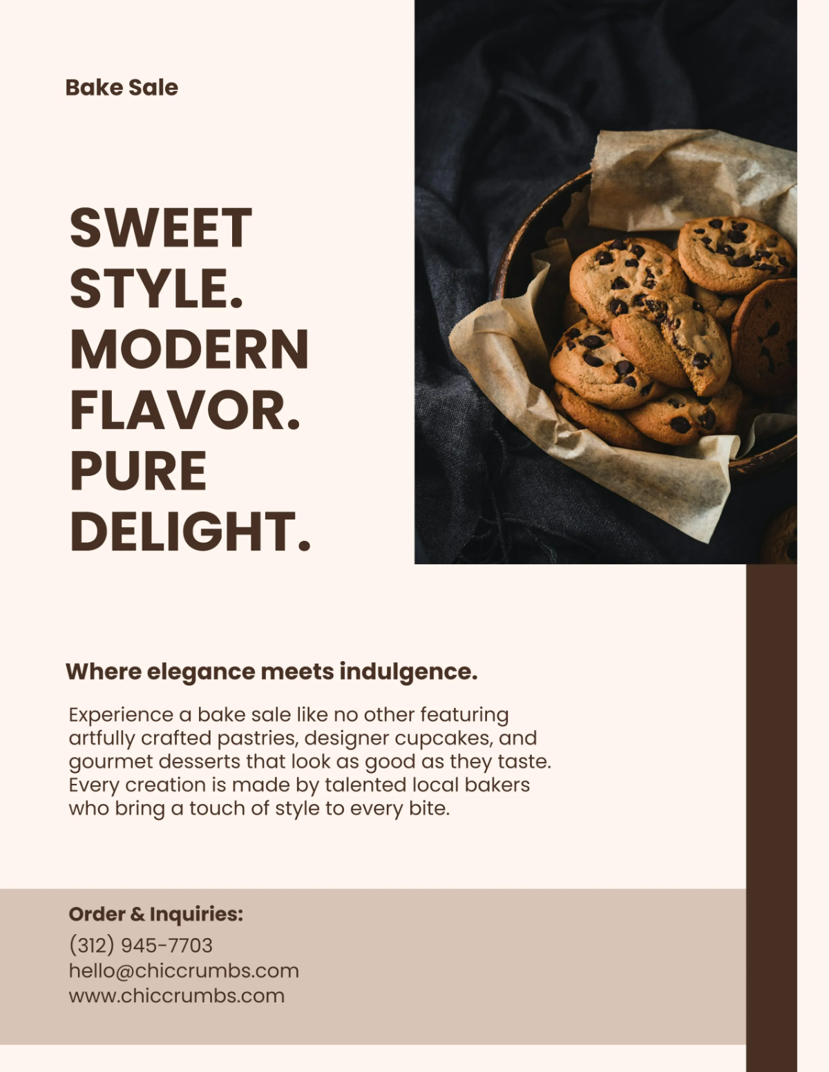 Free Stylish Bake Sale Flyer Template to Edit Online