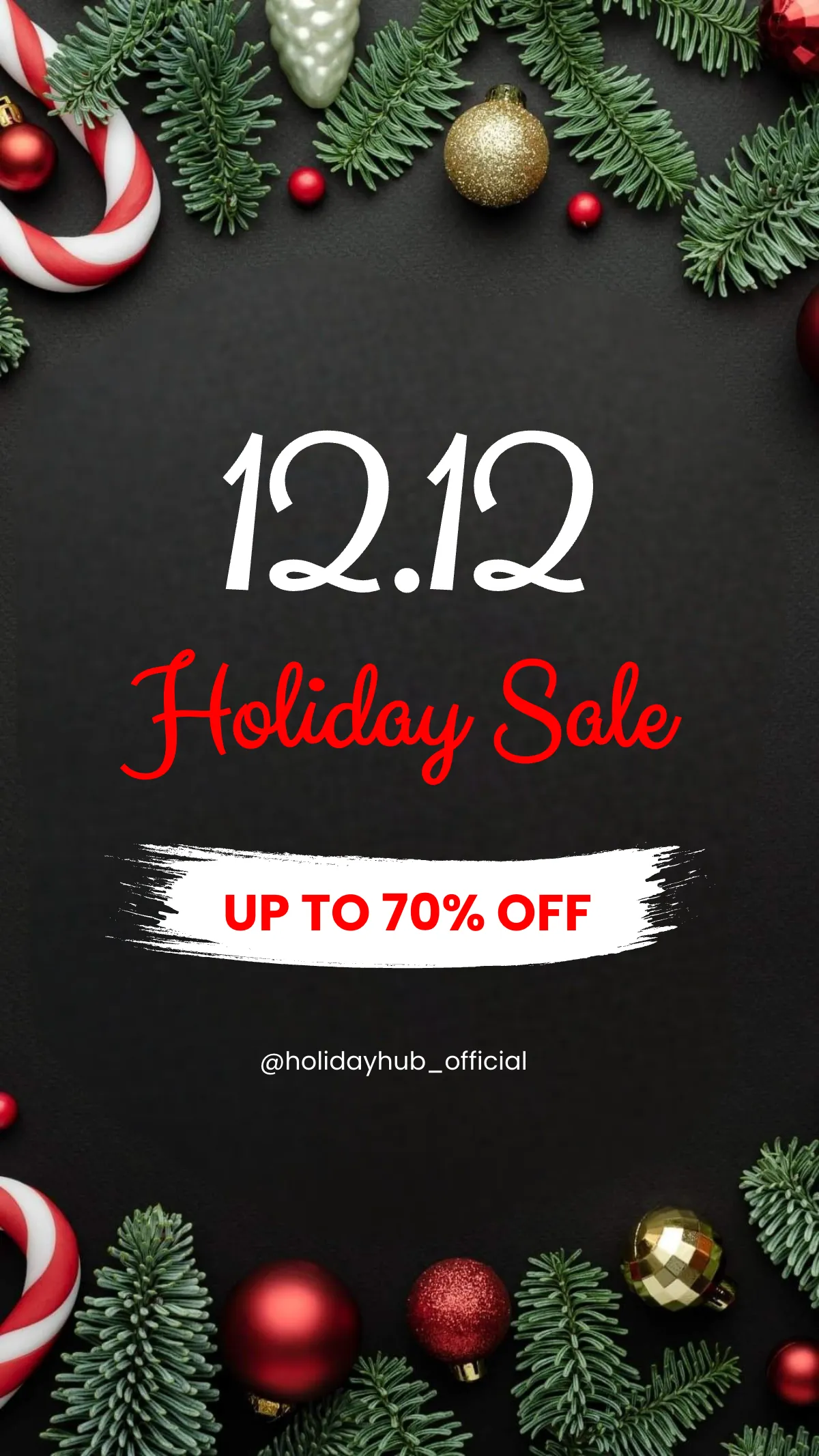 Free 12.12 Holiday Sale Template to Edit Online